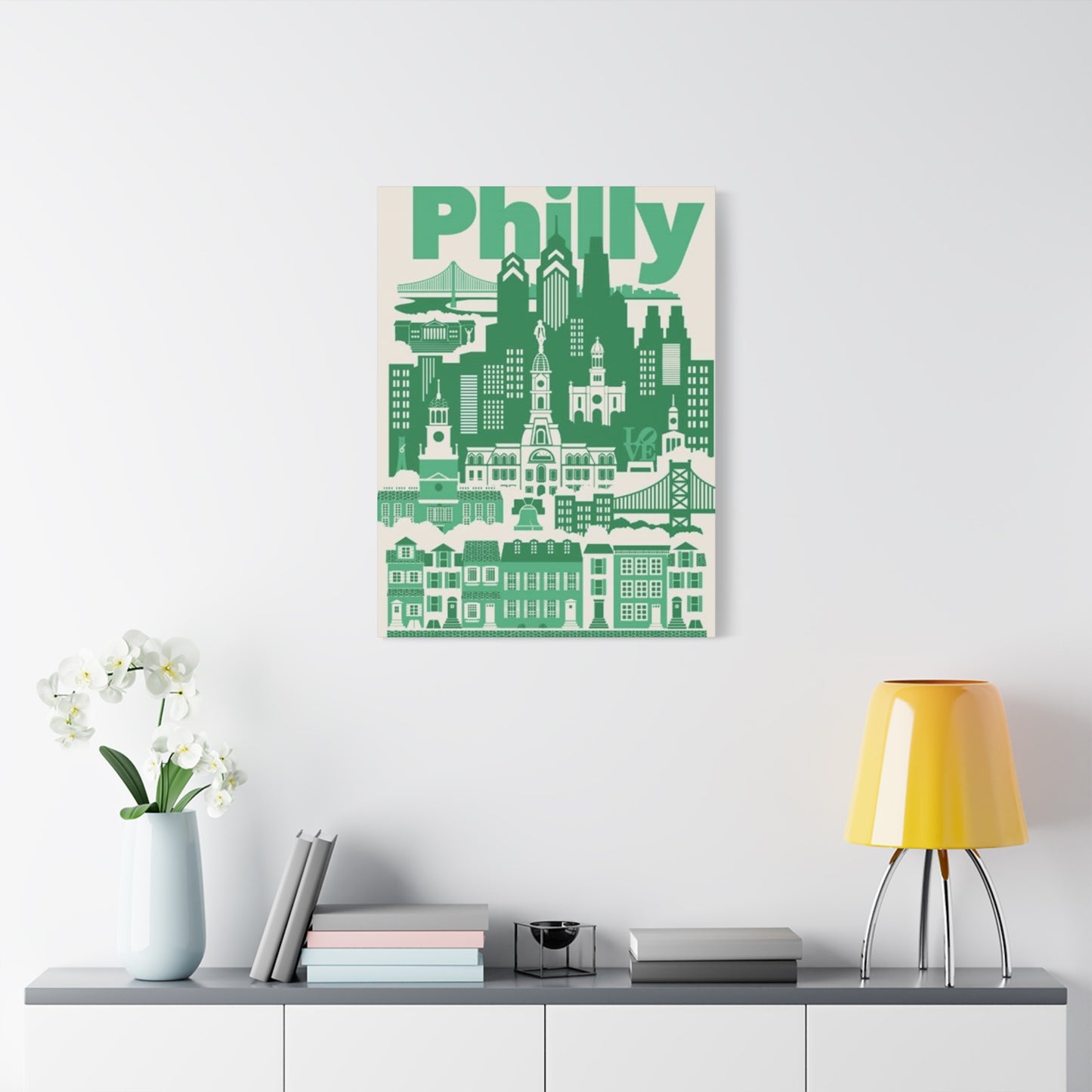 Green Philadelphia Poster Wall Art & Canvas Prints