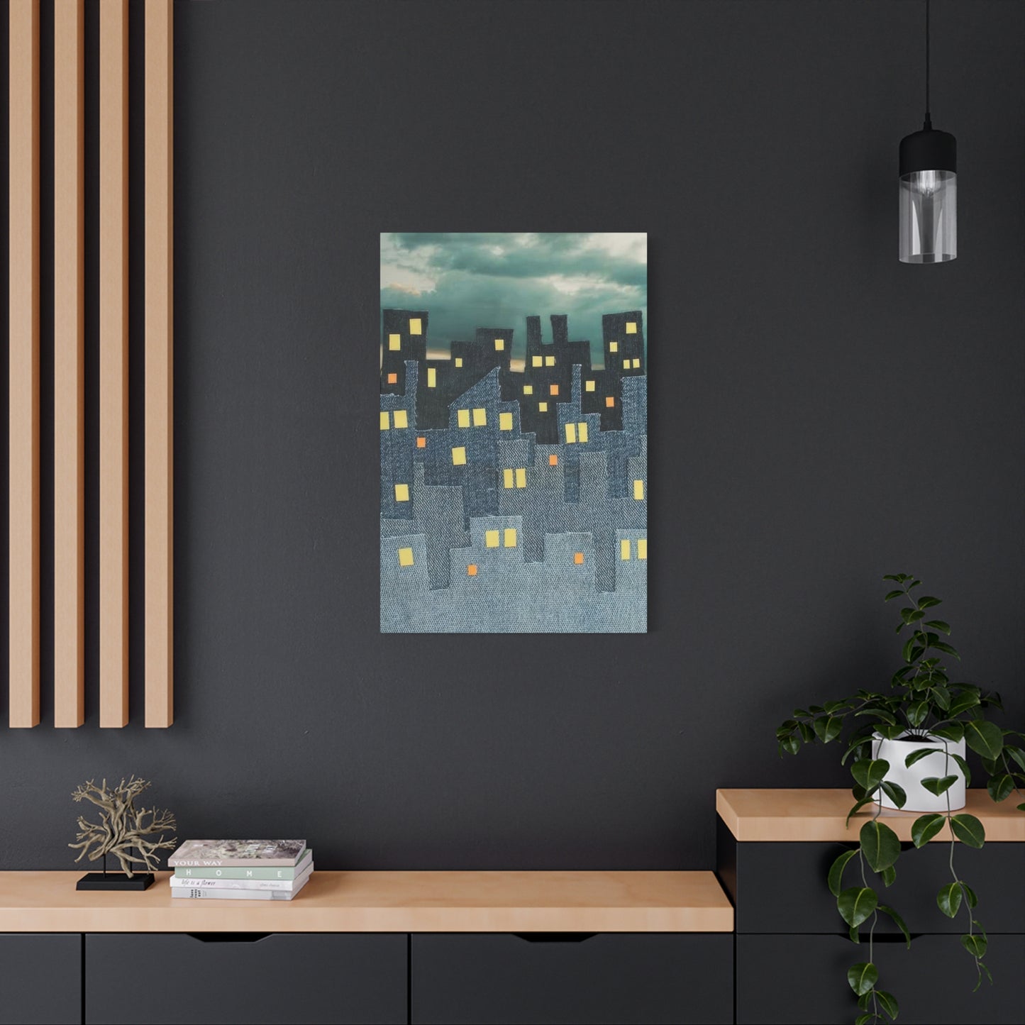 Denim Night Cityscape Wall Art & Canvas Prints