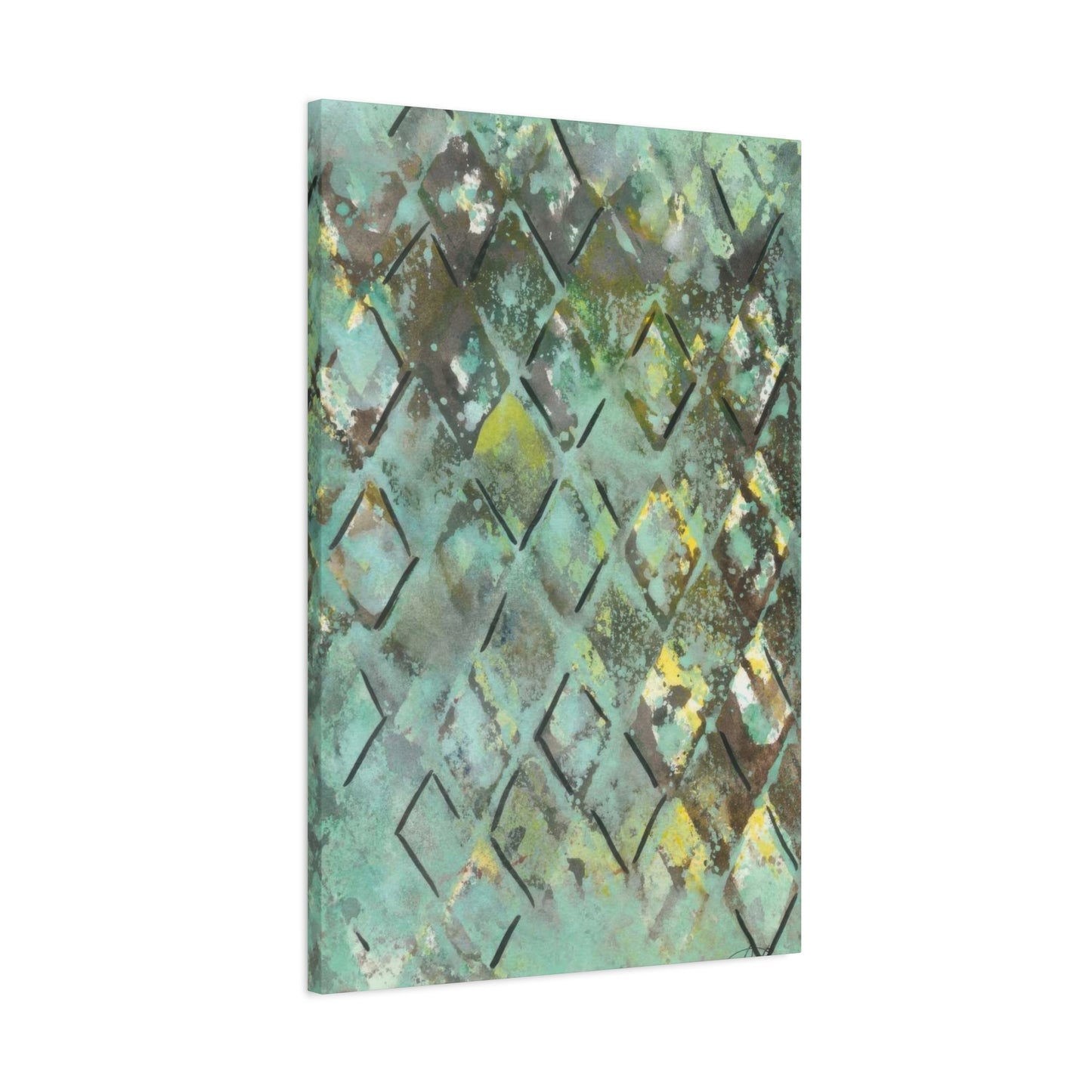 Joyce Combs Lattice In Green Wall Art & Canvas Prints
