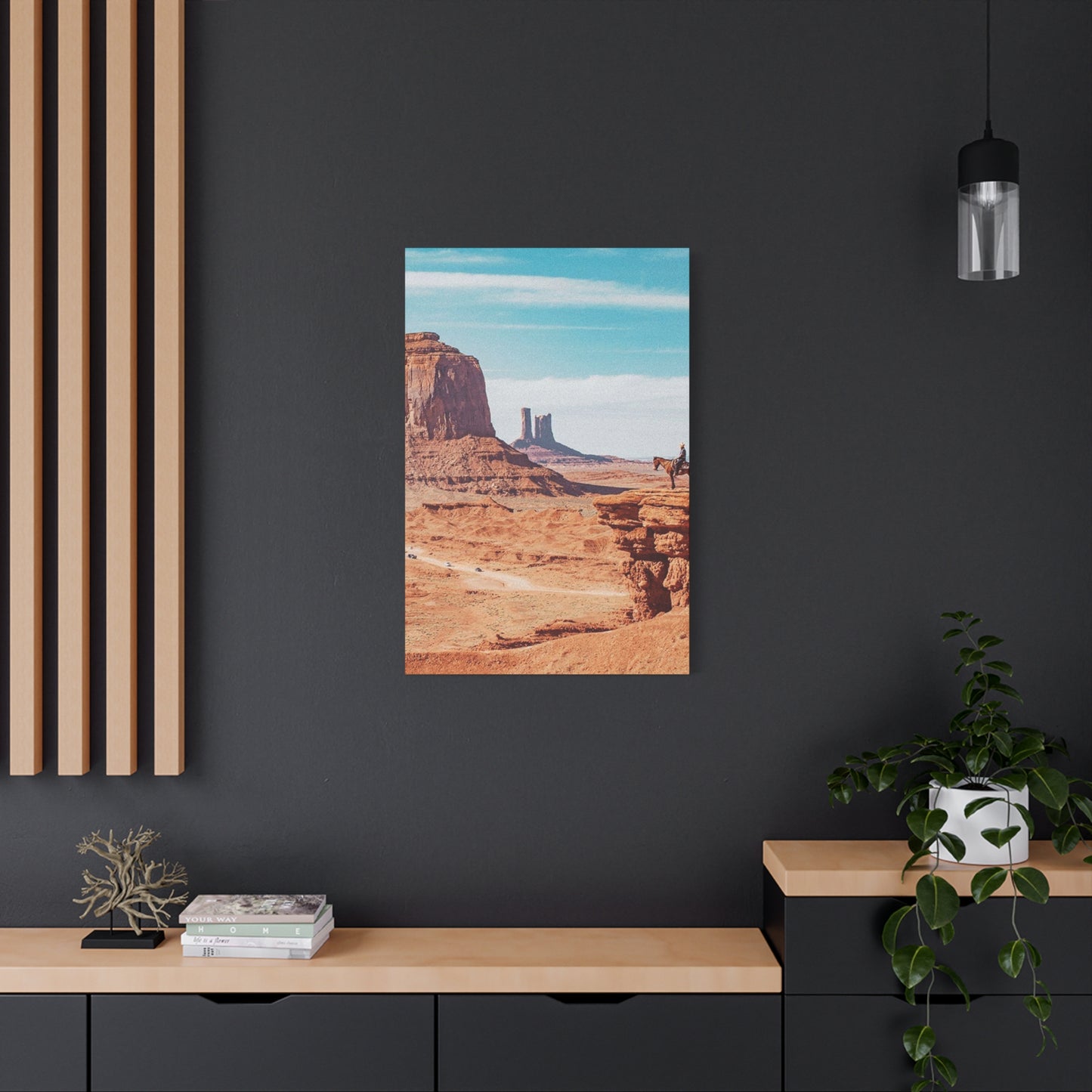 Cowboy In Grand Canyon Of Arizona Wall Art & Canvas Prints