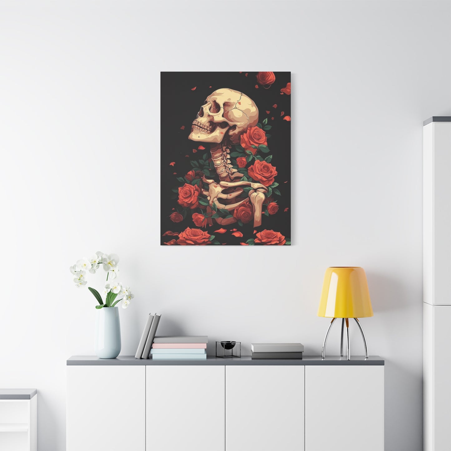 Rose & Skeleton Poster Wall Art & Canvas Prints