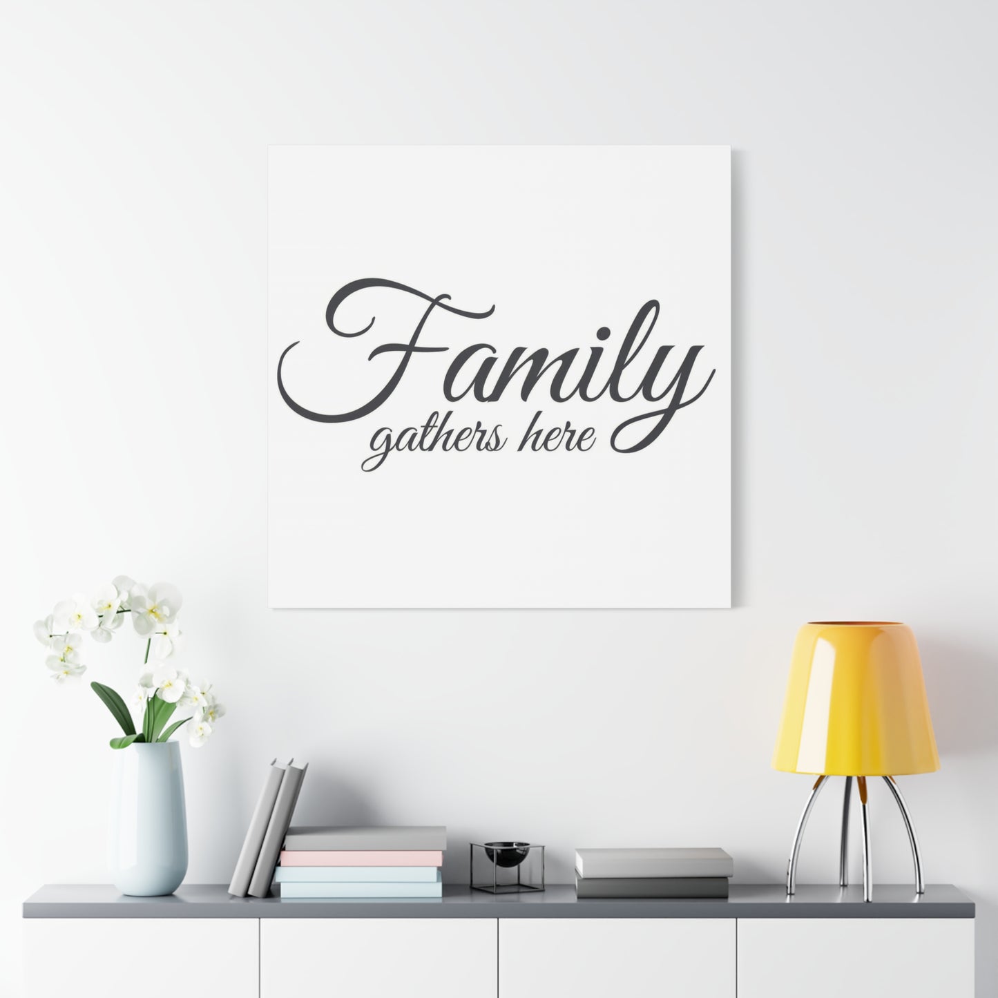 Family Gathers Here Wall Art & Canvas Prints