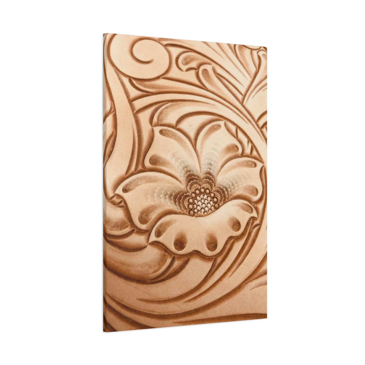 Flower On Leather Wall Art & Canvas Prints