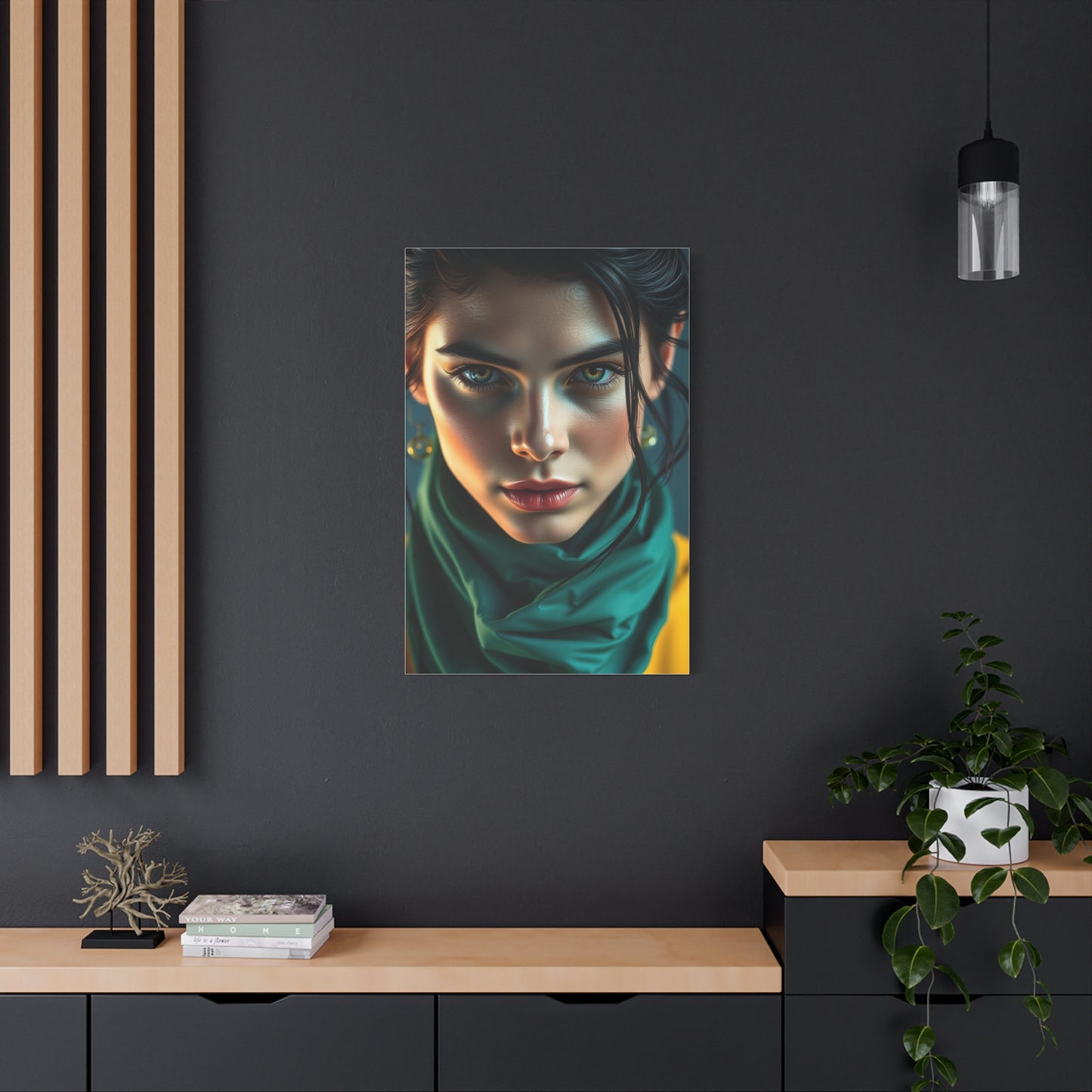 Vision Blue & Green Art Art Wall Art & Canvas Print