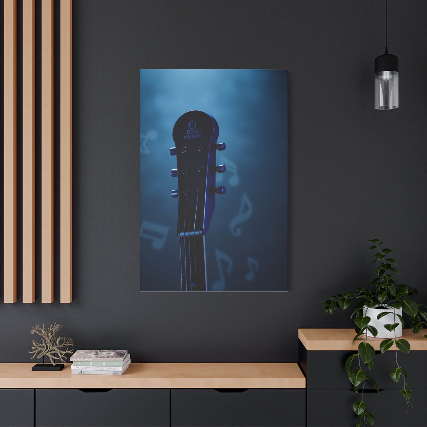 Elite Blue Music Art Vision Wall Art & Canvas Print