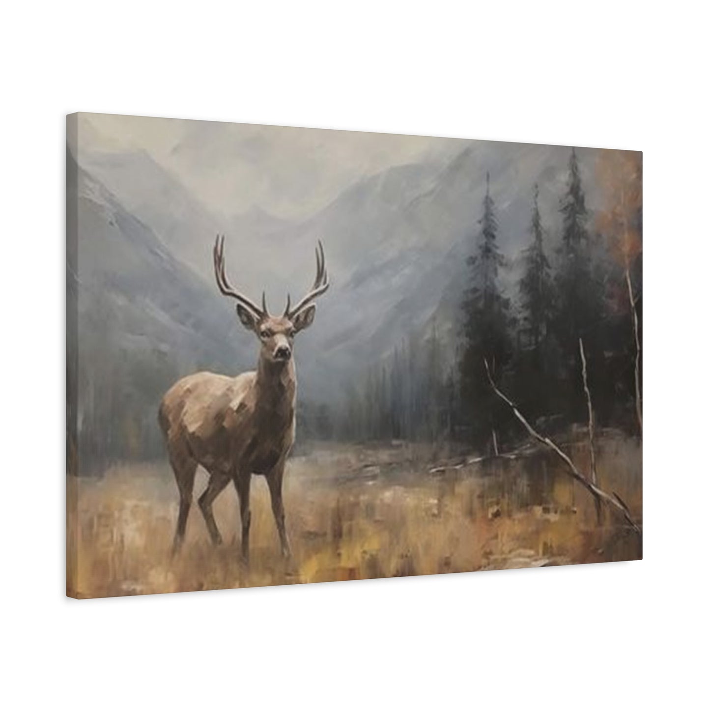 Deer Wildlife Painting Wall Art & Canvas Prints