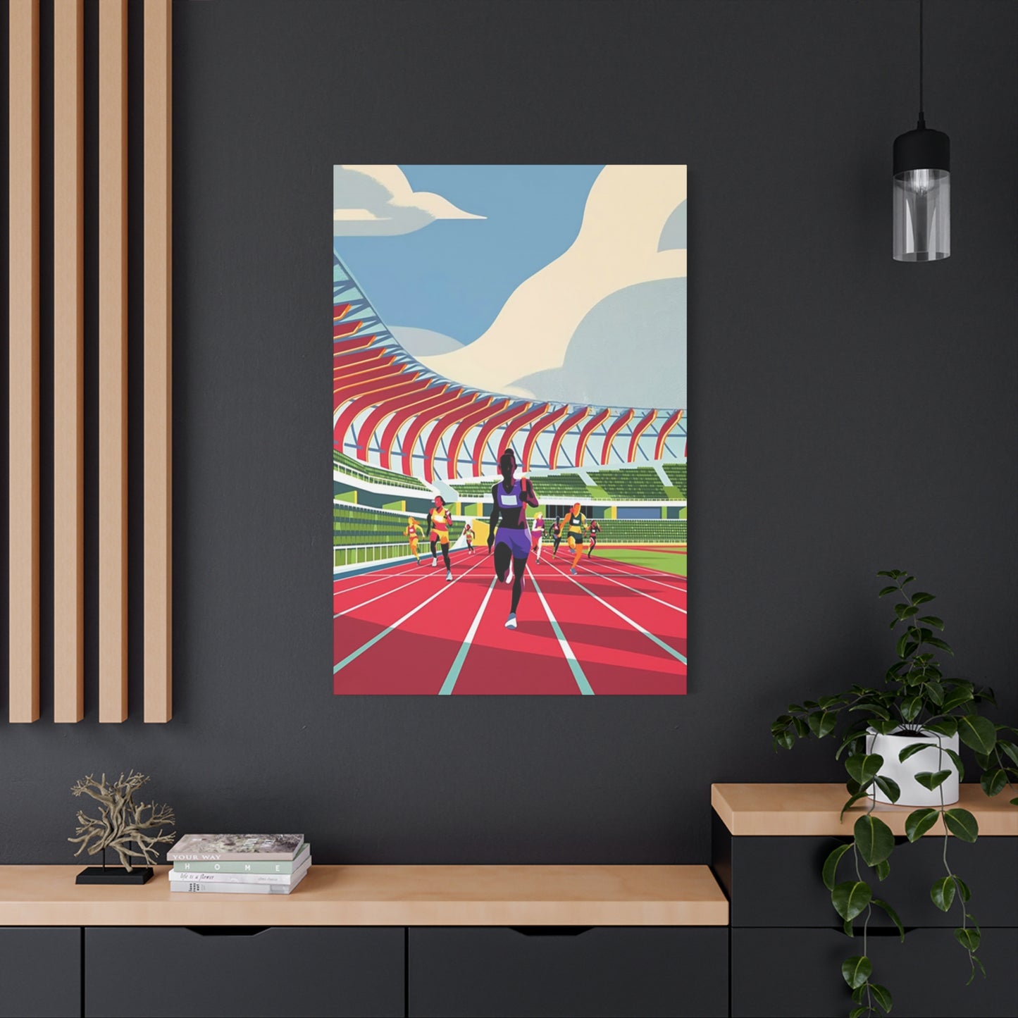 Track Running Poster Wall Art & Canvas Prints