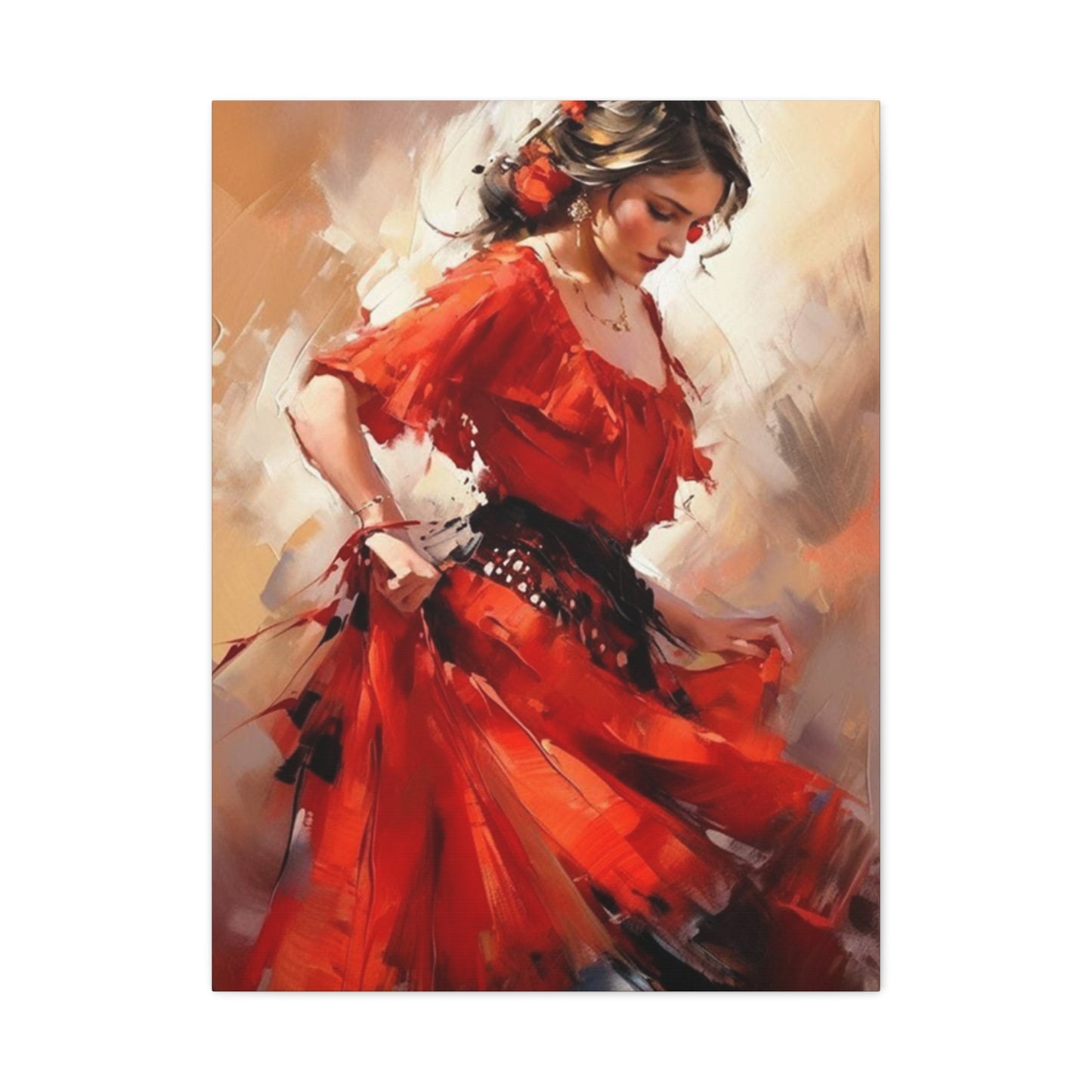 Spain Traditional Red Dance Wear Wall Art & Canvas Prints