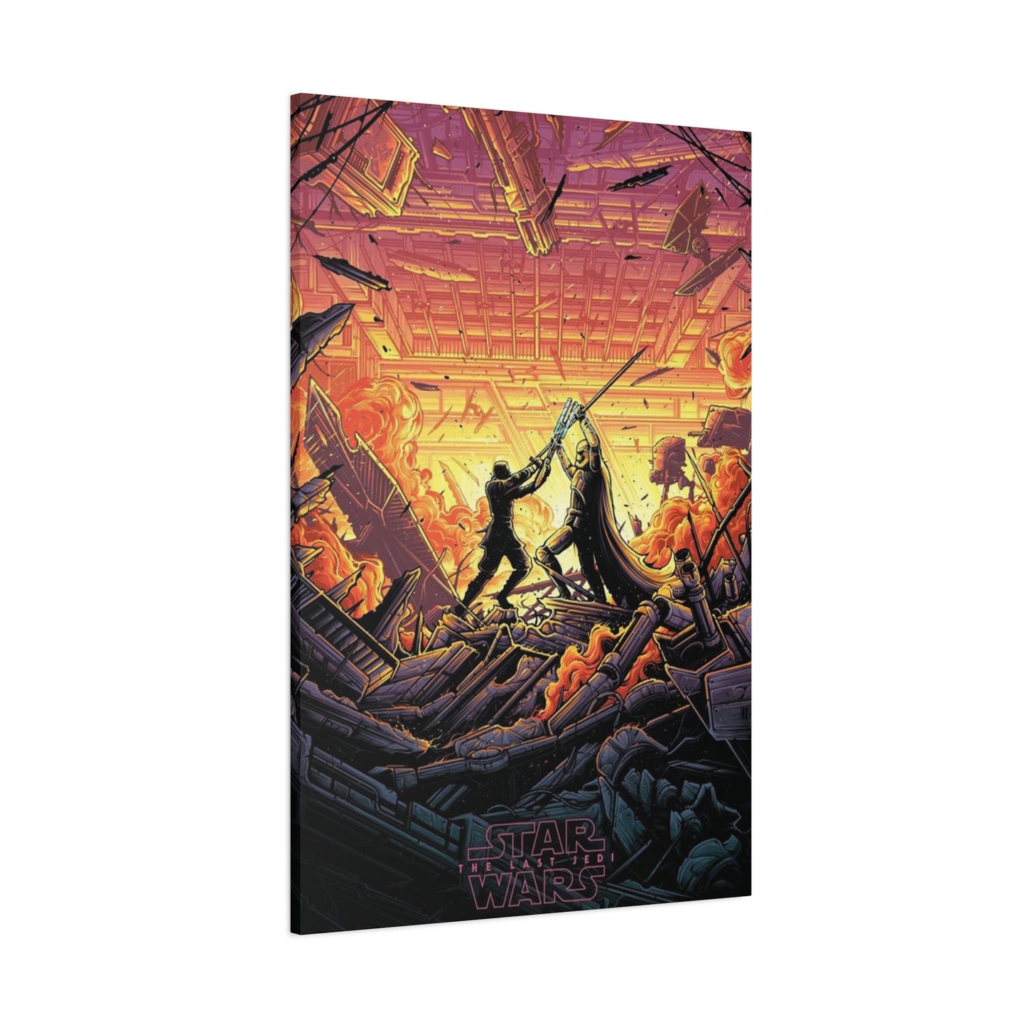 The Last Jedi Fighting Poster Wall Art & Canvas Prints