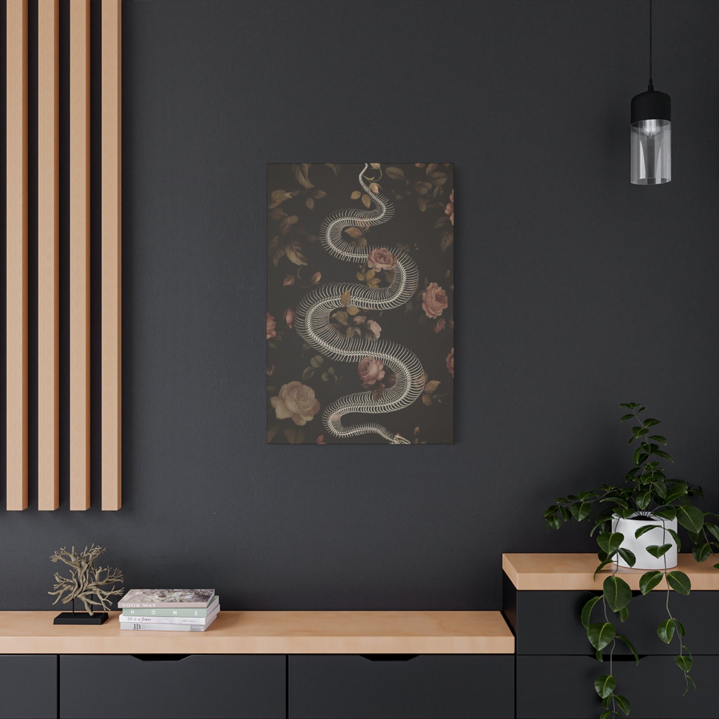 Snake Skeleton Wall Art & Canvas Prints
