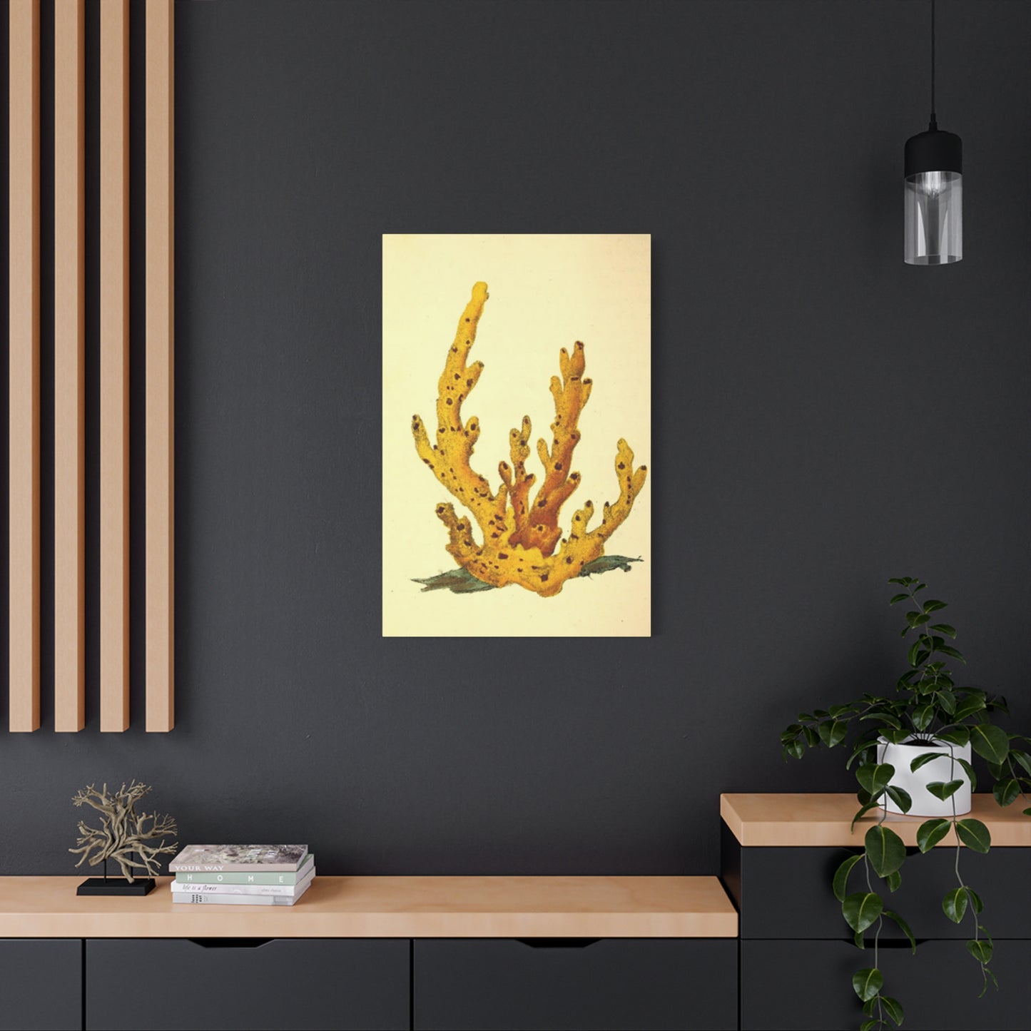 Yellow Shell Stem Painting Wall Art & Canvas Prints