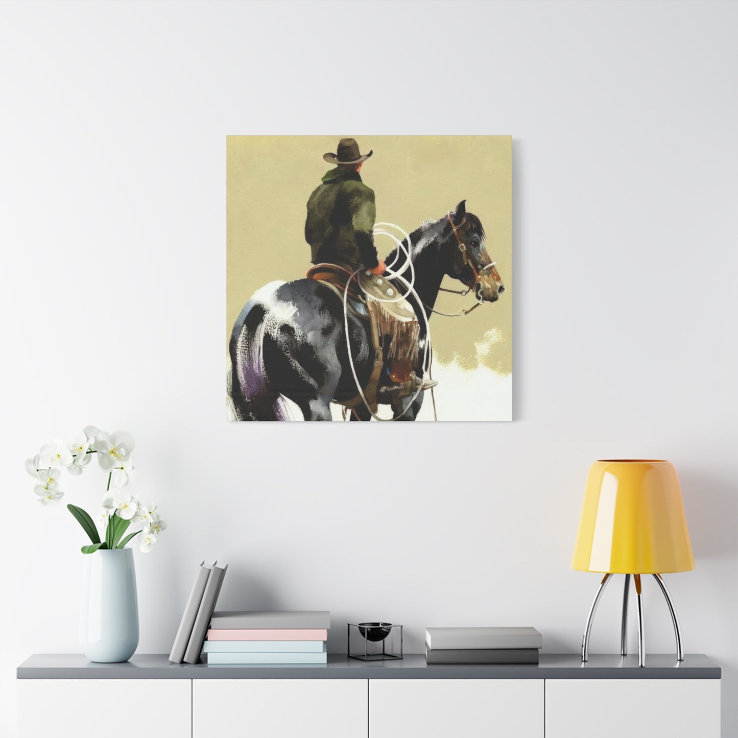 Cowboy Horse Looking Wall Art & Canvas Prints