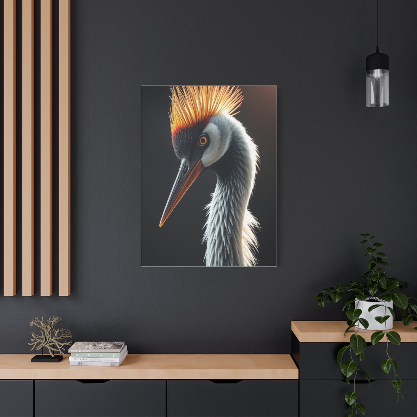 Crane Bird Art Refined Canvas Wall Art & Canvas Print