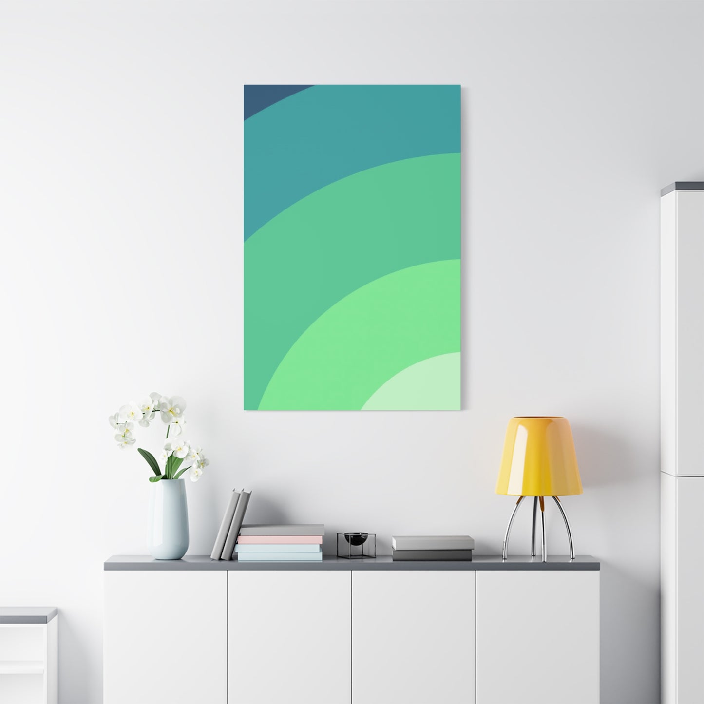 Cool Green Gradient Wall Art & Canvas Prints