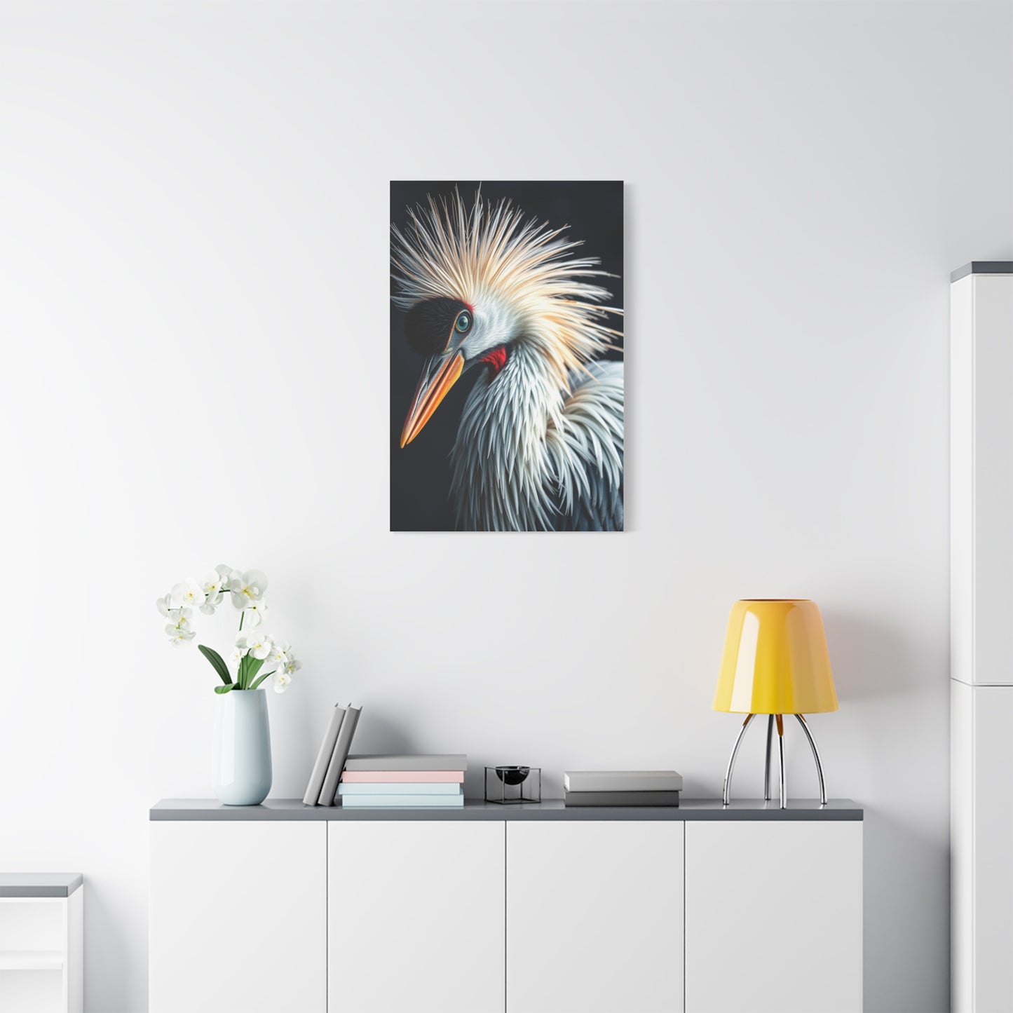 Crane Bird Art Supreme Gallery Wall Art & Canvas Print