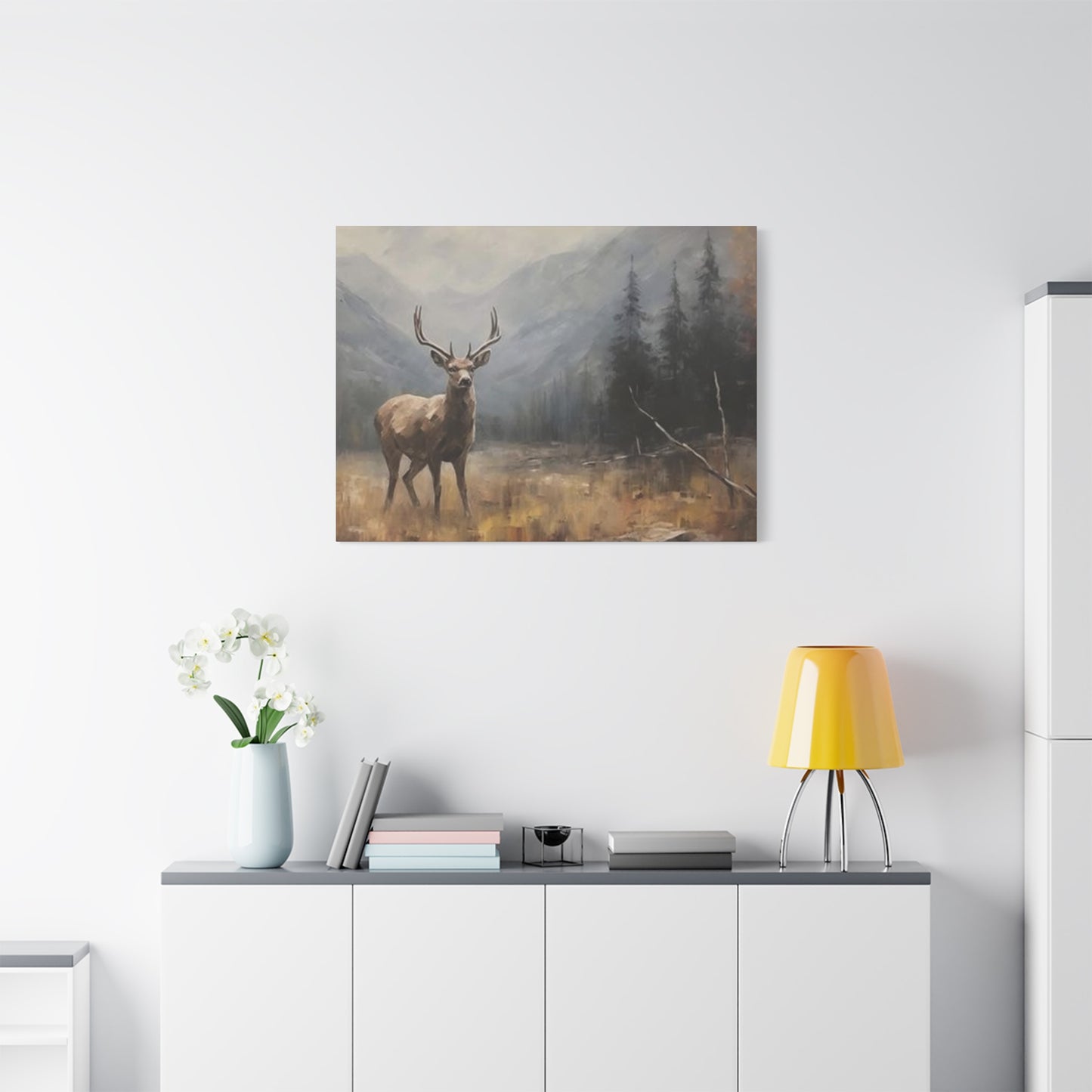 Deer Wildlife Painting Wall Art & Canvas Prints