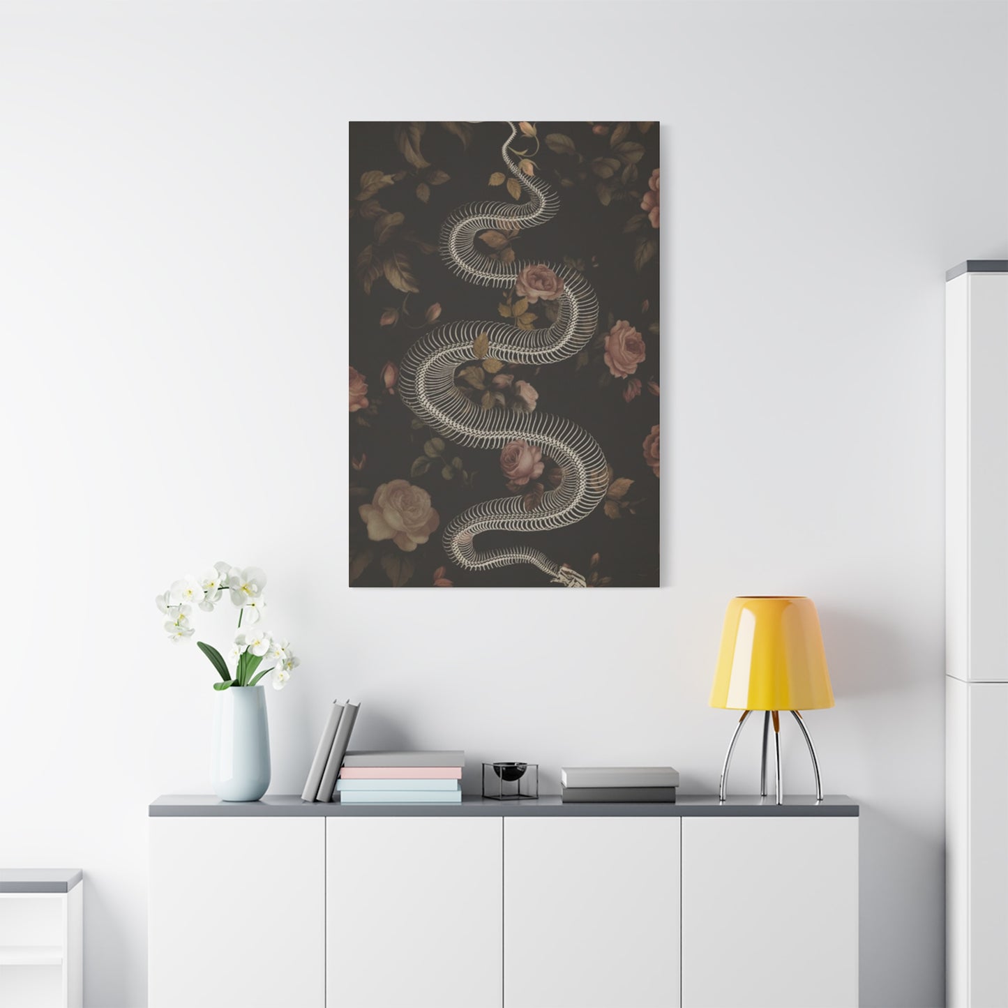 Snake Skeleton Wall Art & Canvas Prints