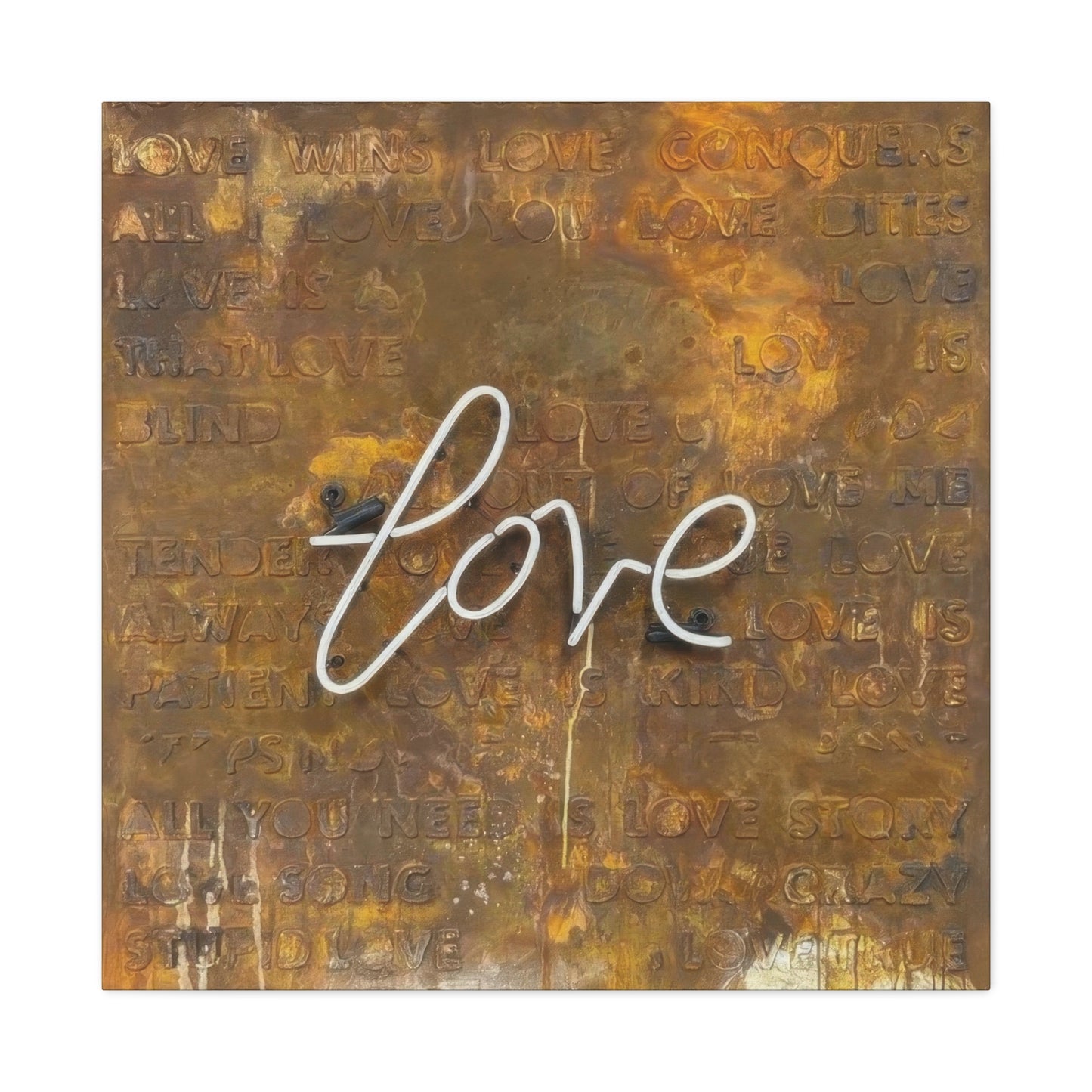 Kent Youngstrom Neon Rust Love Wall Art & Canvas Prints