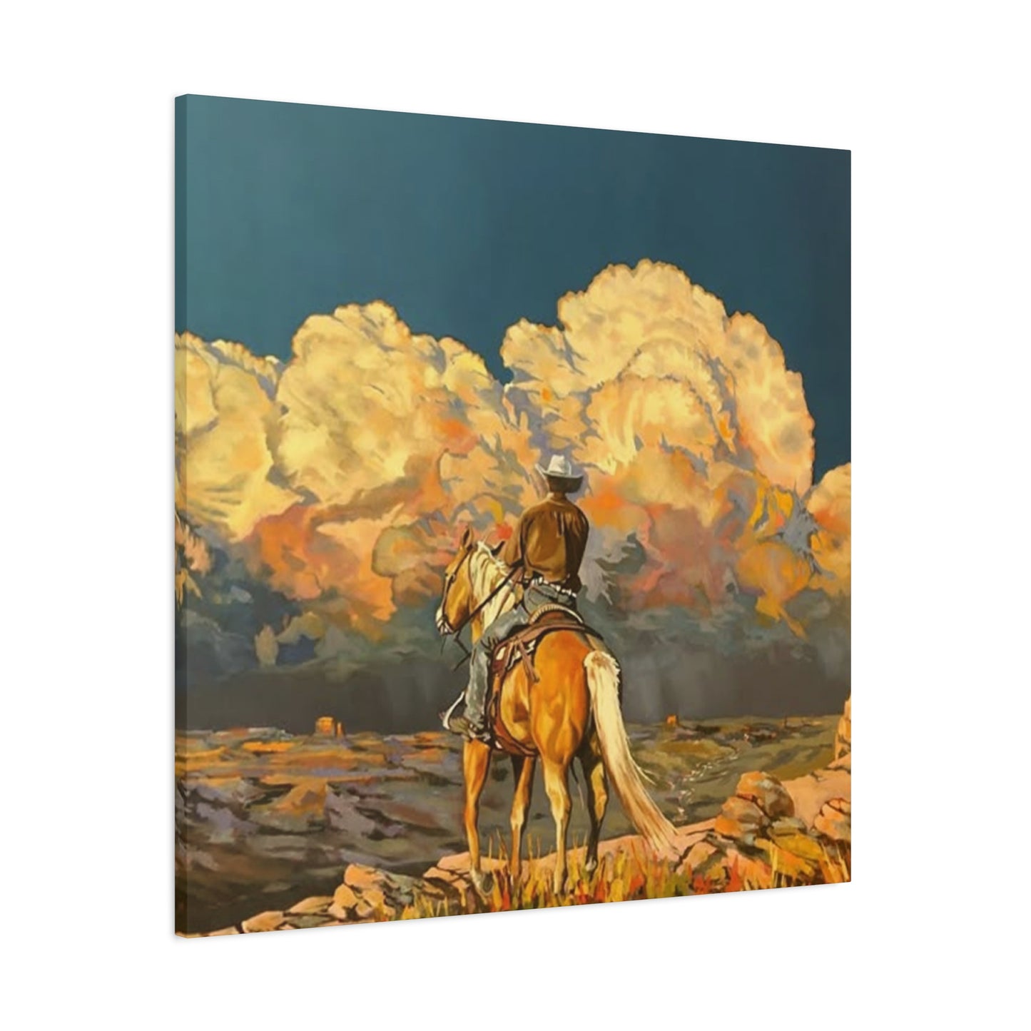 Cowboy In Southwest Wall Art & Canvas Prints