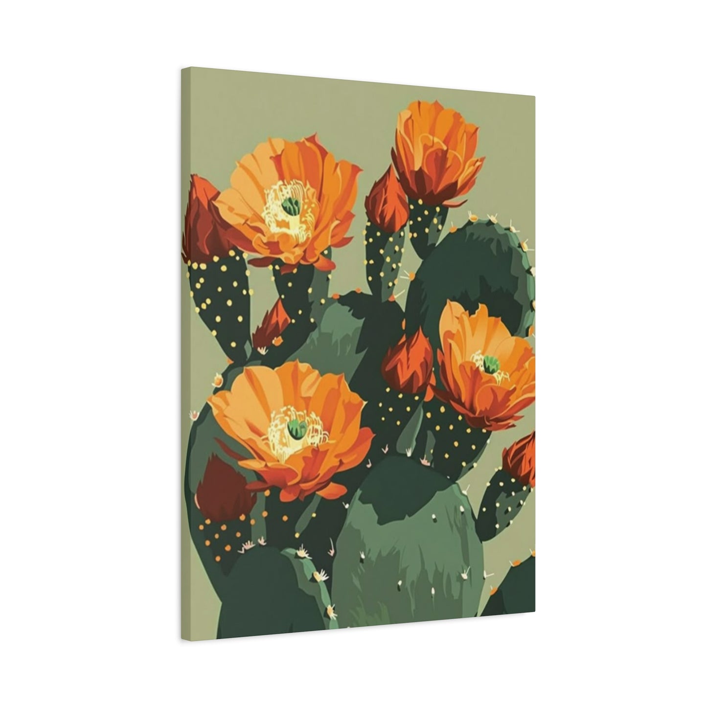 Flower On Cactus Wall Art & Canvas Prints