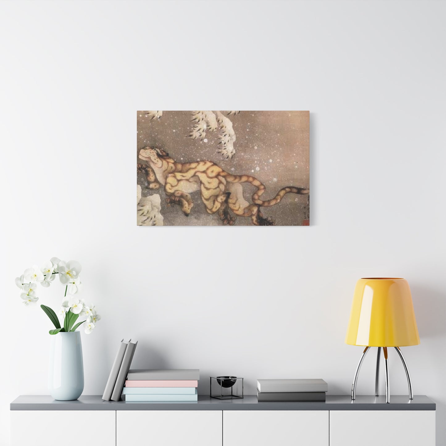 Katsushika Hokusai Old Tiger In The Snow Wall Art & Canvas Prints