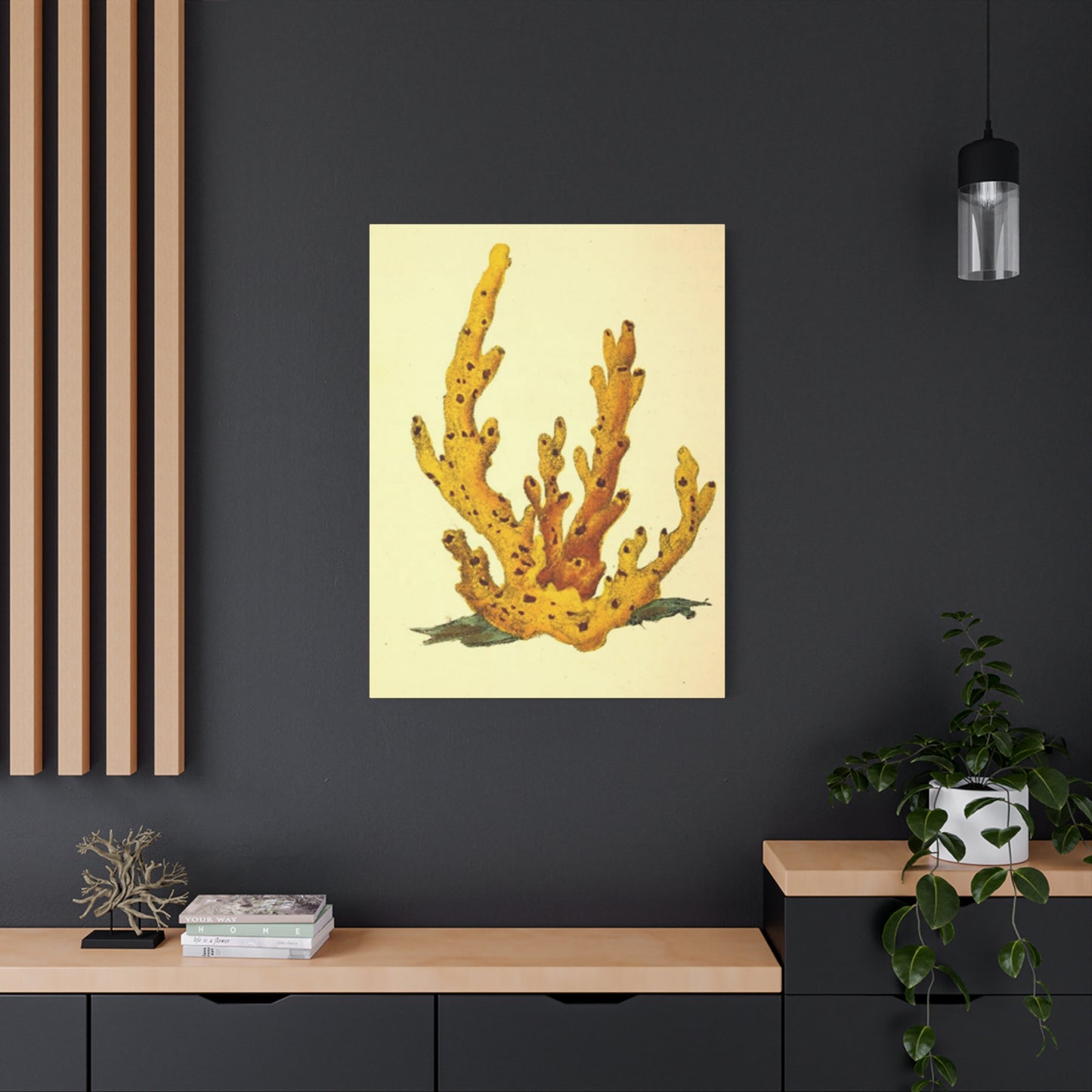 Yellow Shell Stem Painting Wall Art & Canvas Prints