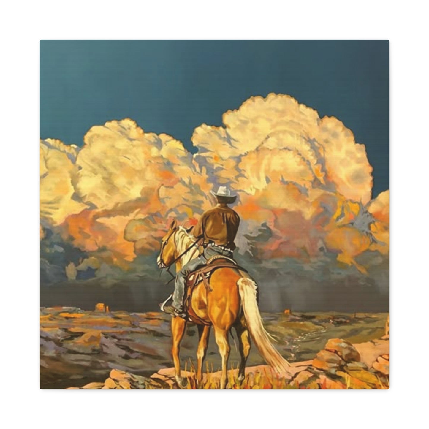 Cowboy In Southwest Wall Art & Canvas Prints