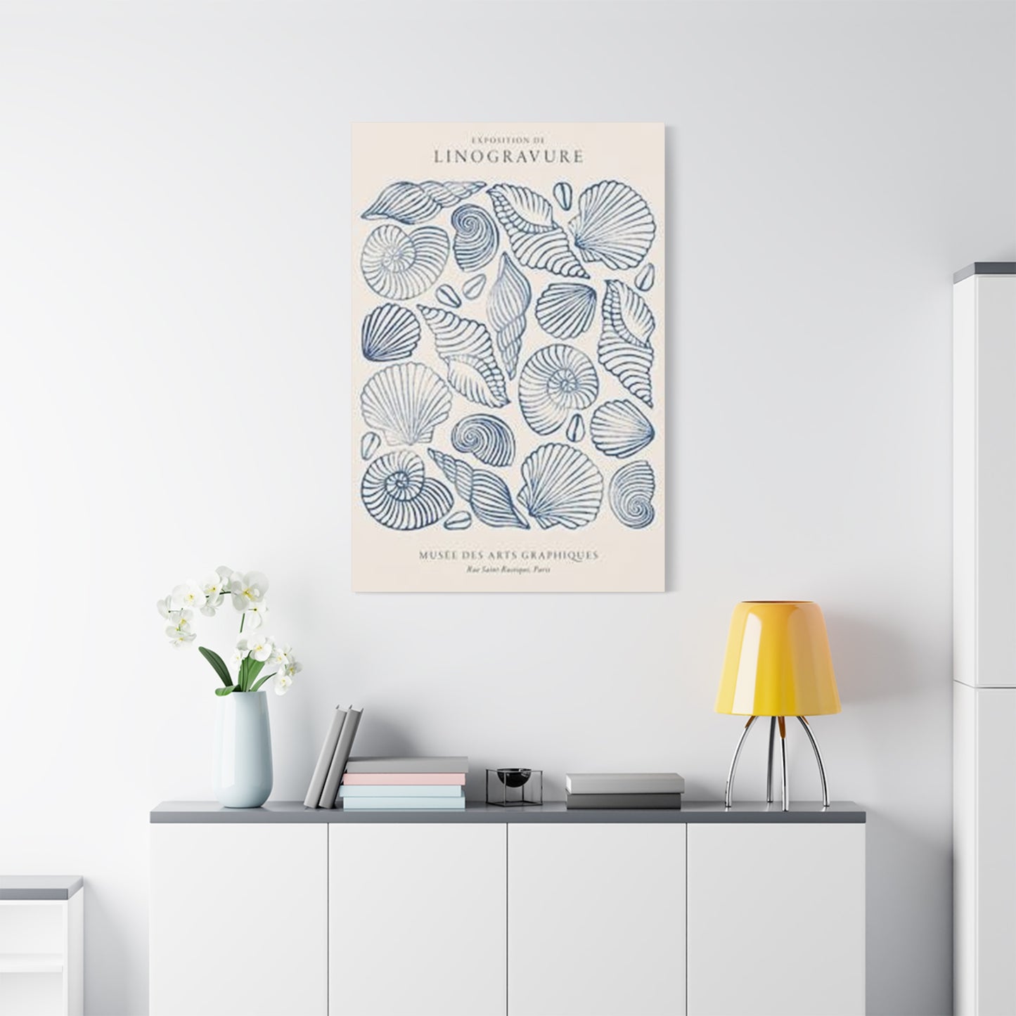 Purple Sea Shell Shape Poster Wall Art & Canvas Prints