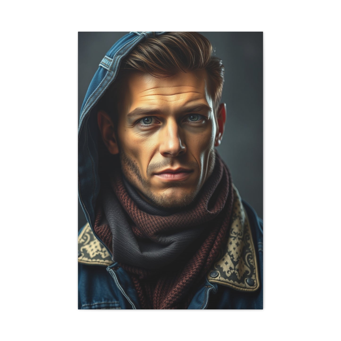 Denim and Leather Art Refined Canvas Wall Art & Canvas Print