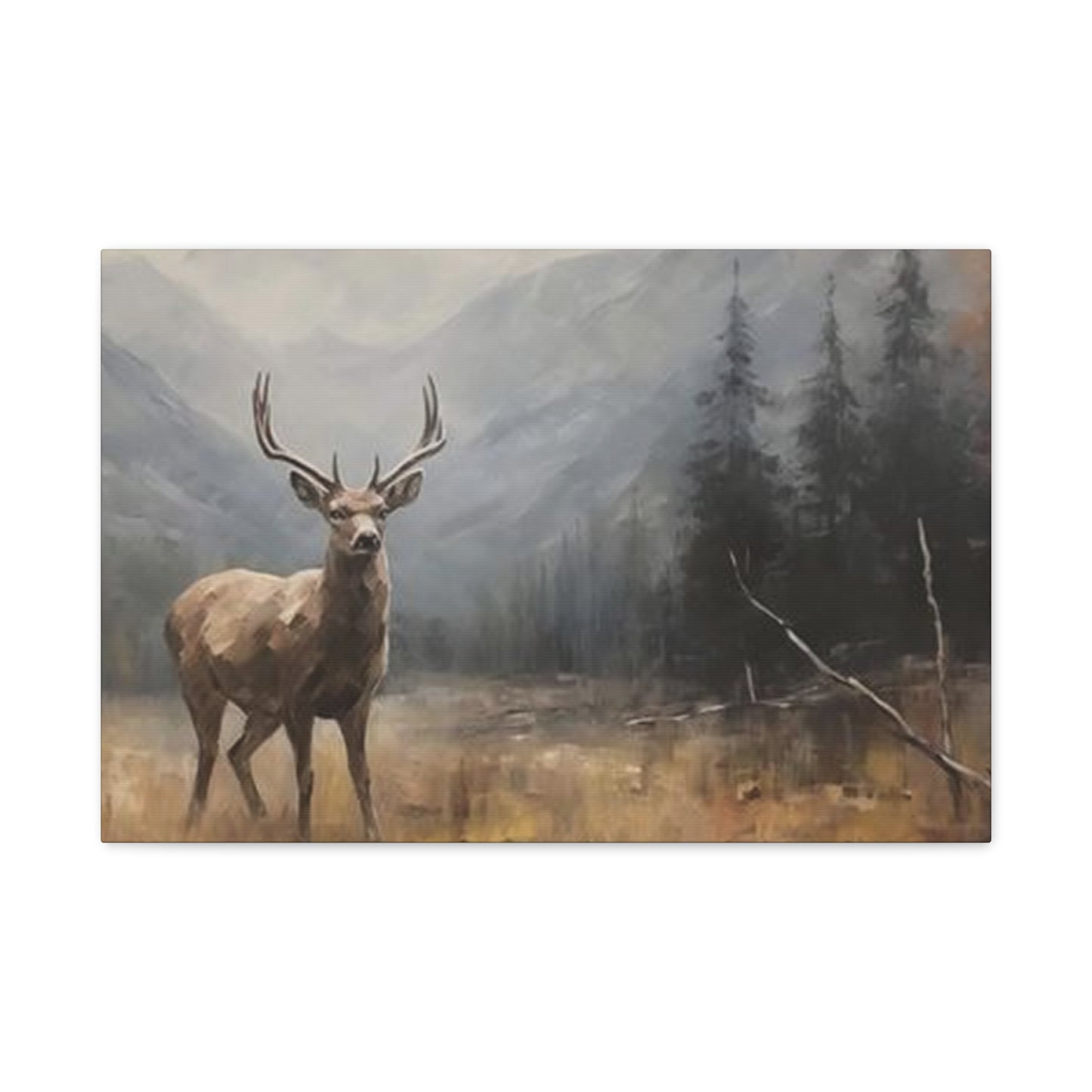 Deer Wildlife Painting Wall Art & Canvas Prints