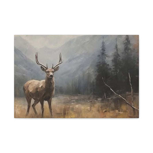 Deer Wildlife Painting Wall Art & Canvas Prints