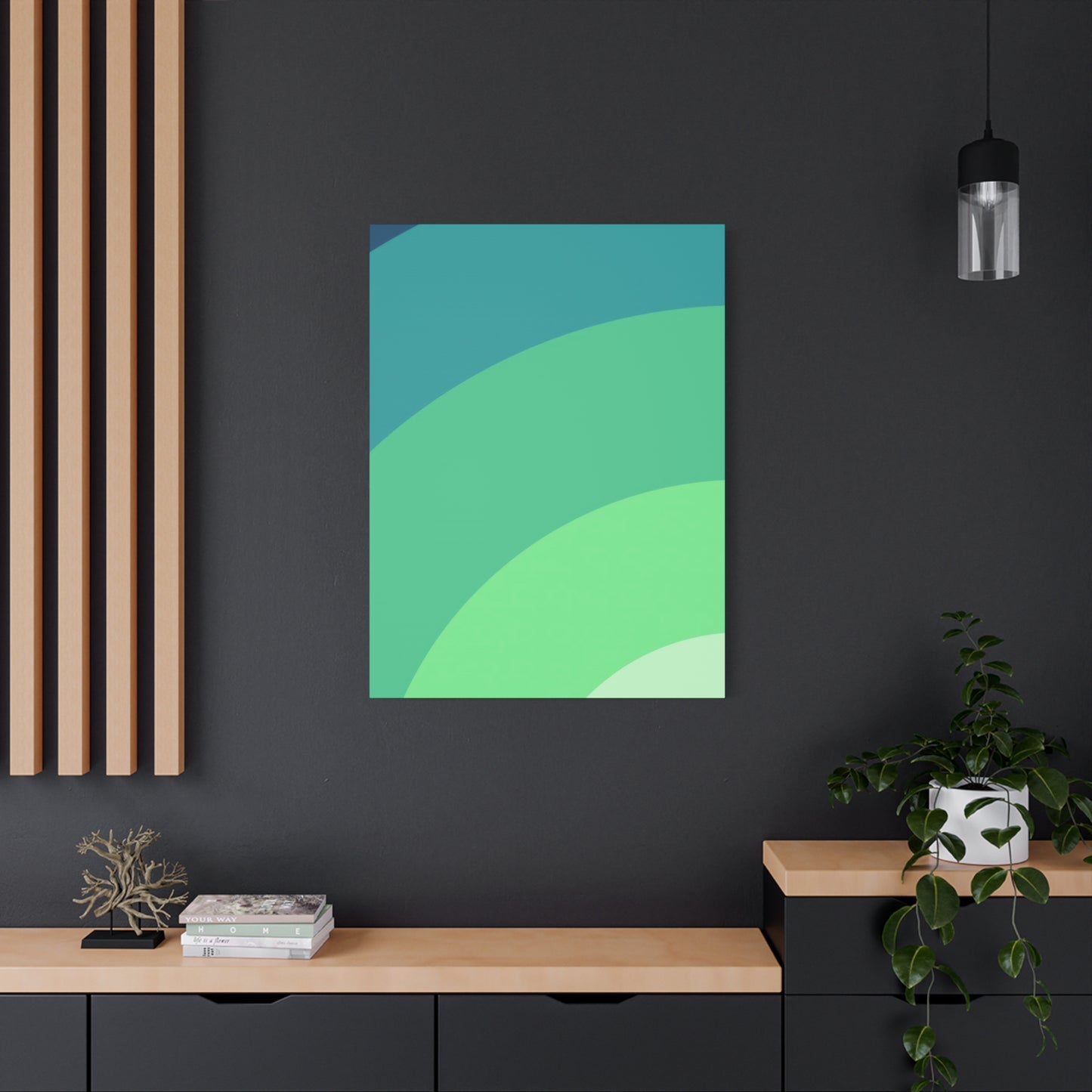 Cool Green Gradient Wall Art & Canvas Prints