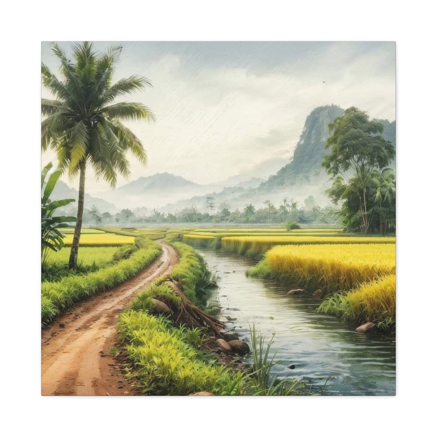 Village Pathway Colorful Wall Art & Canvas Prints
