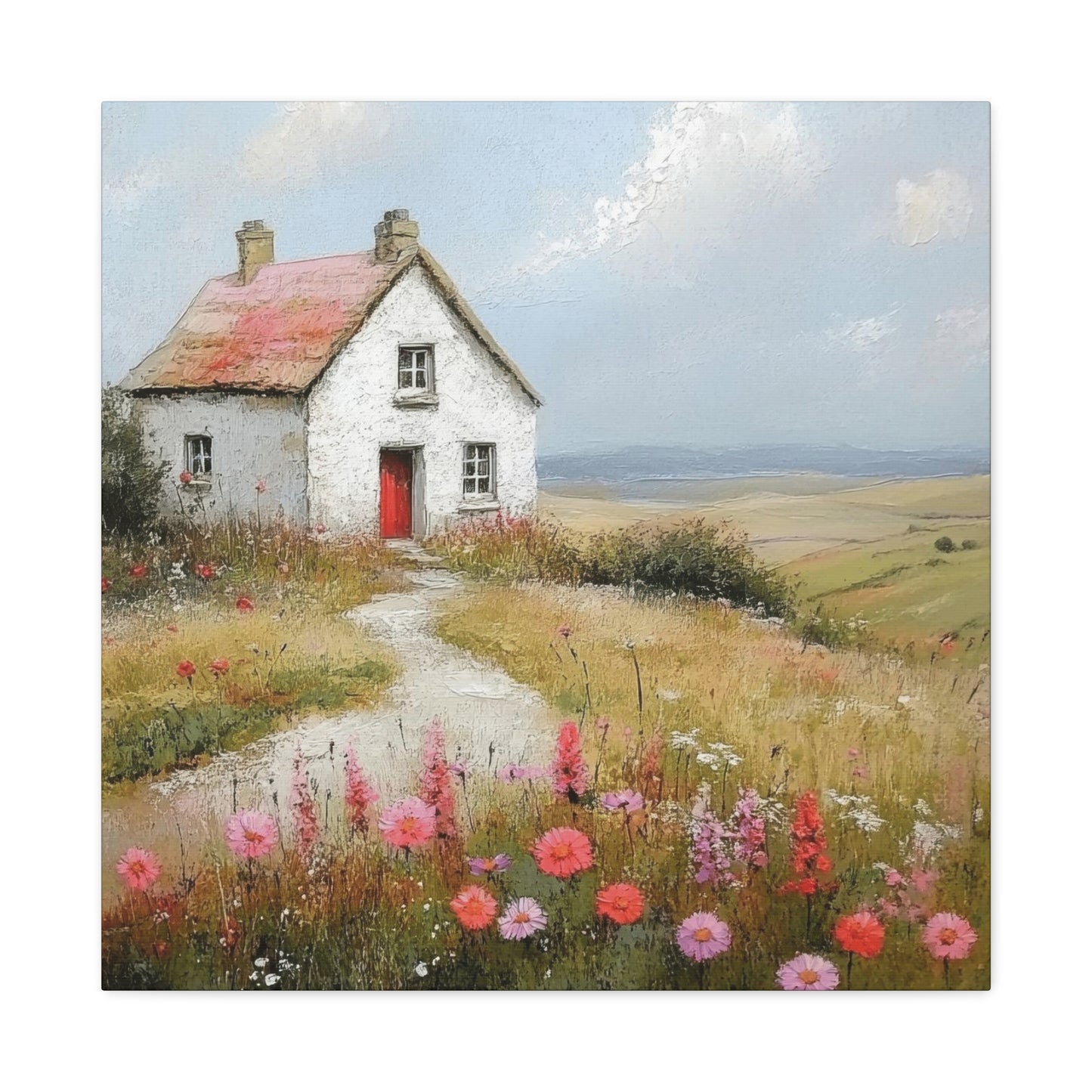 House On Hill Countryside Wall Art & Canvas Prints