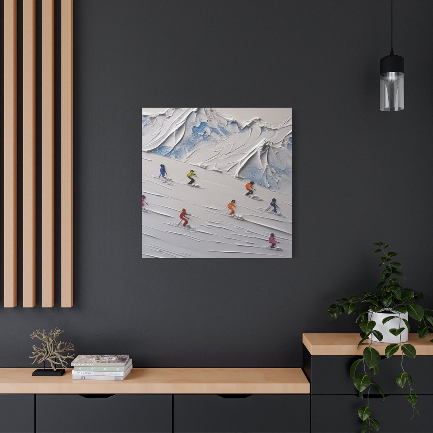 Skiing 3D Art Painting Wall Art & Canvas Prints
