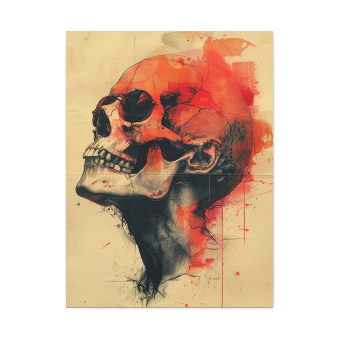Red Skull Wall Art & Canvas Prints