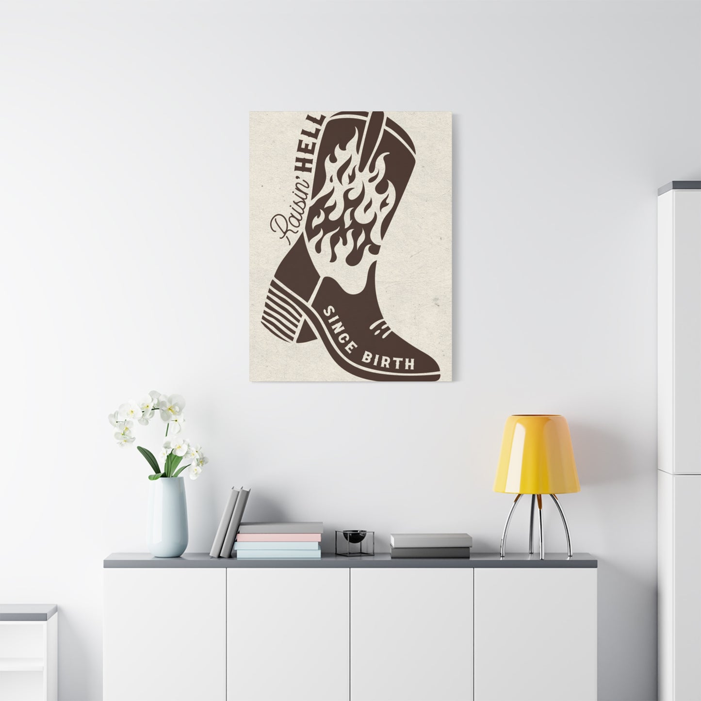 Raising Hell Since Birth Poster Wall Art & Canvas Prints