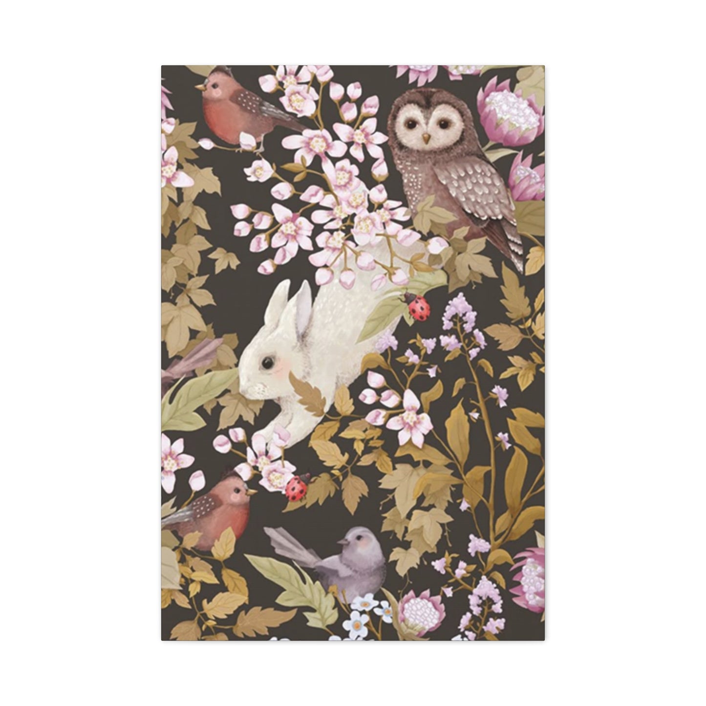 Rabbit With Birds Wall Art & Canvas Prints