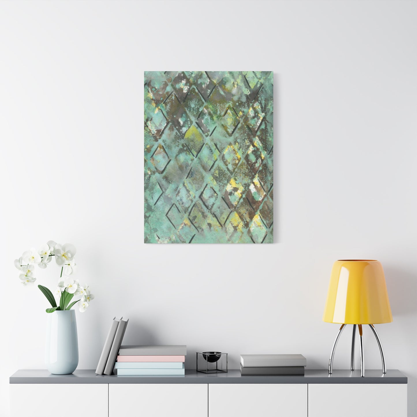 Joyce Combs Lattice In Green Wall Art & Canvas Prints