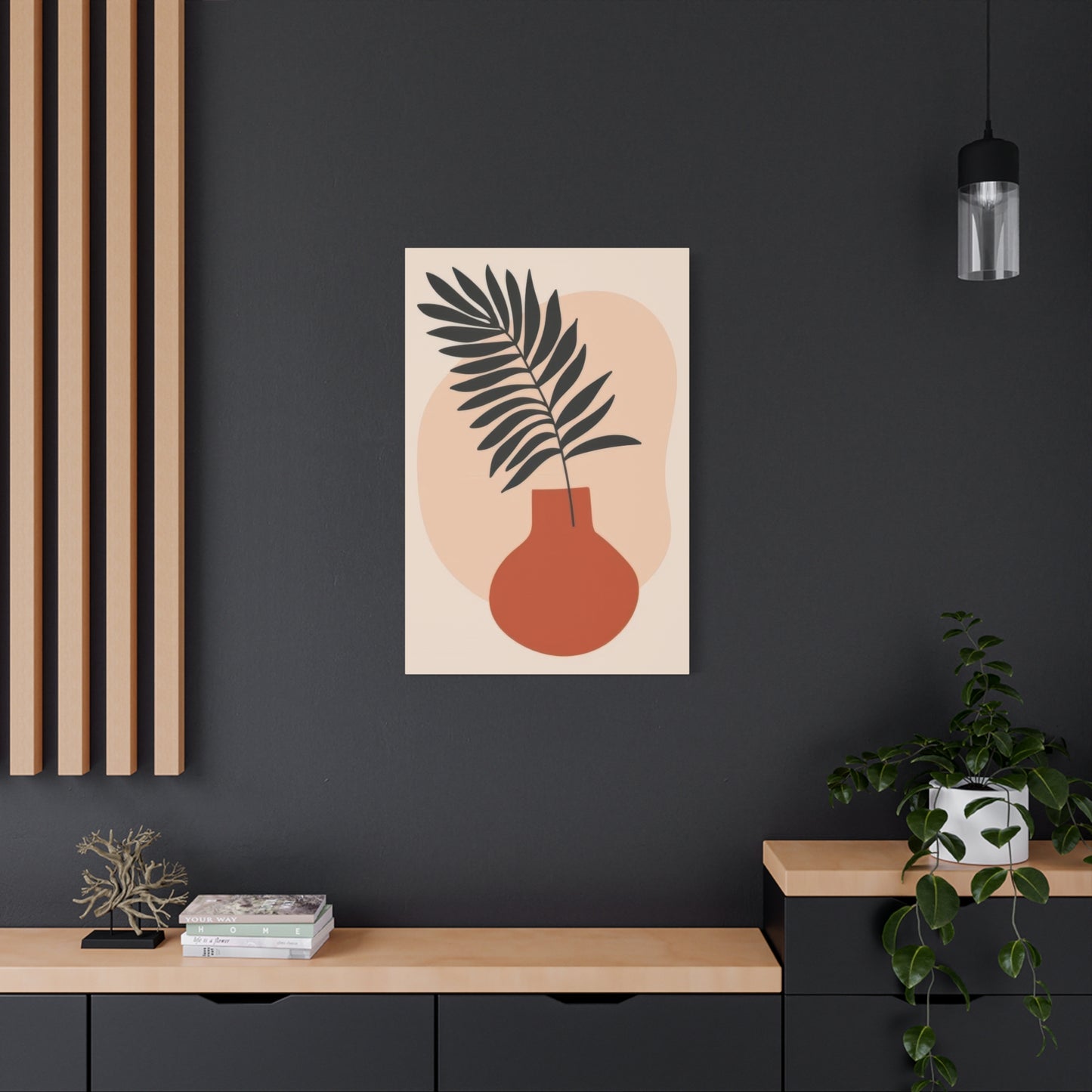 Orange Vase Abstract Earth Tones Wall Art & Canvas Prints