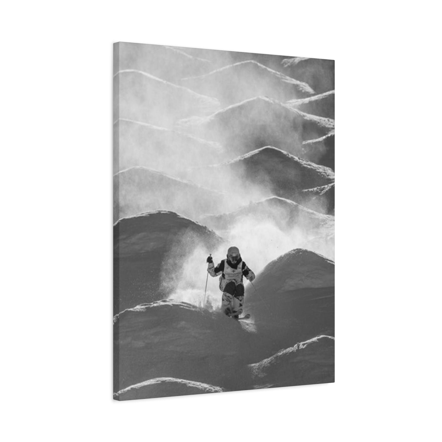 Black & White Skiing Poster Wall Art & Canvas Prints