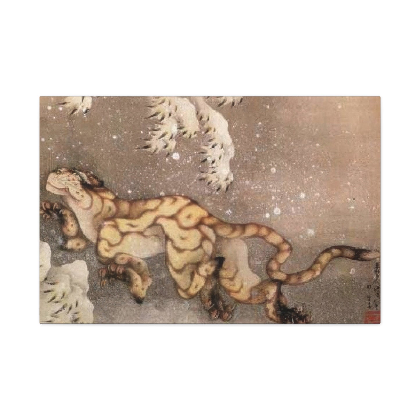 Katsushika Hokusai Old Tiger In The Snow Wall Art & Canvas Prints