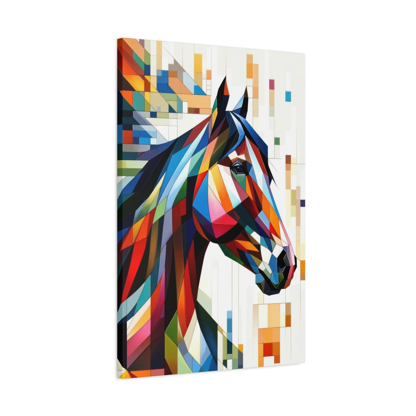 Horse Colorful Cubism Wall Art & Canvas Prints