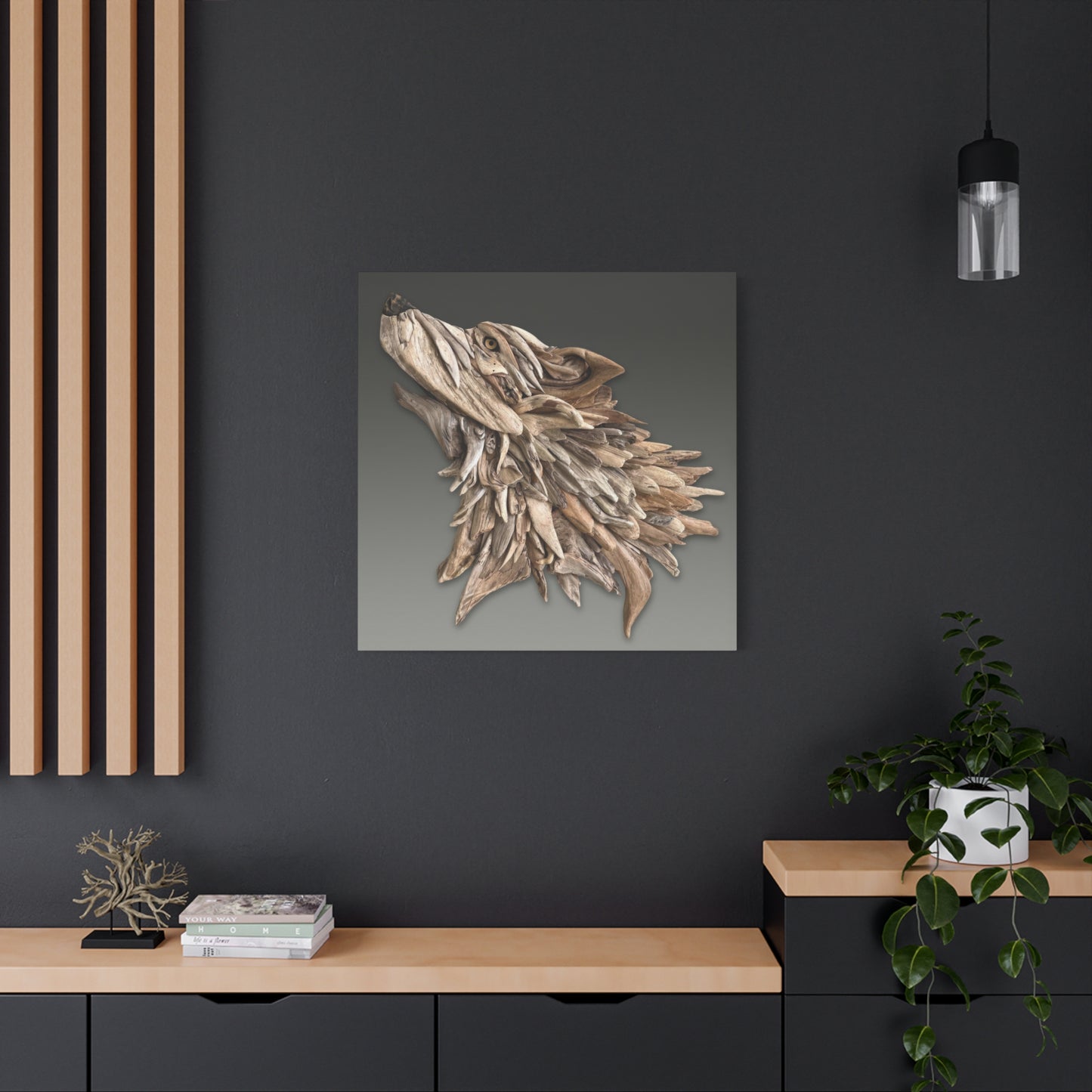 Driftwood Wolf Wall Art & Canvas Prints