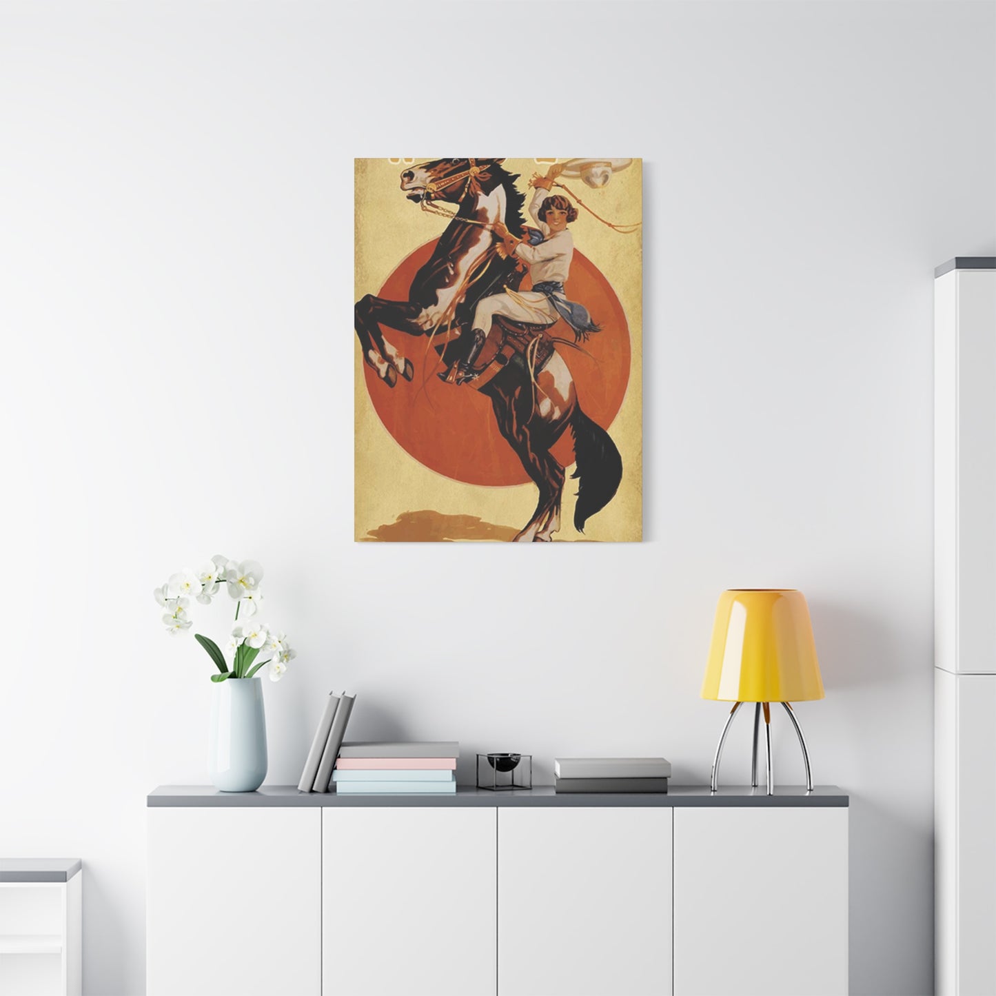 Girl Riding Horse Poster Wall Art & Canvas Prints