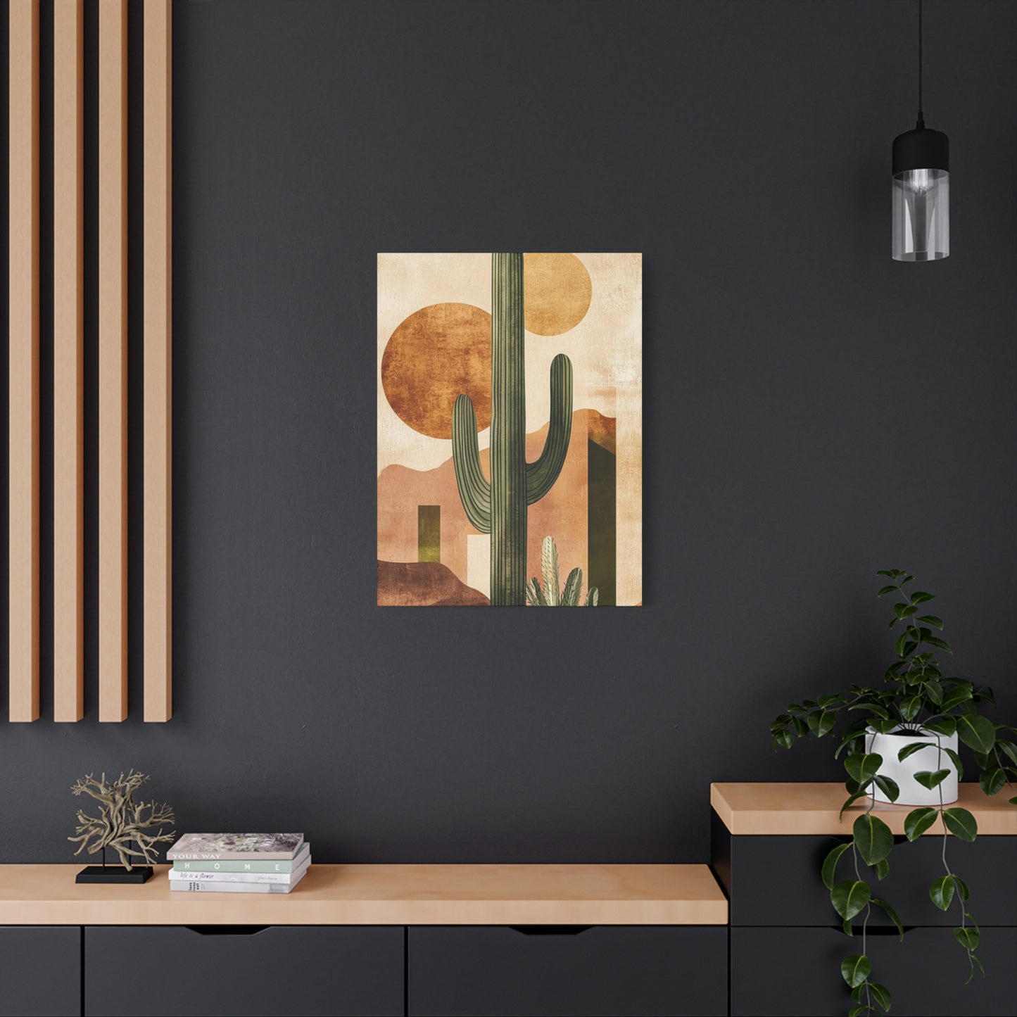 Long Cactus In Desert Wall Art & Canvas Prints
