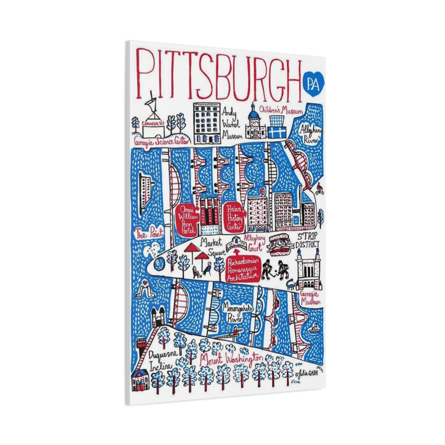 Pittsburgh City Graffiti Poster Wall Art & Canvas Prints