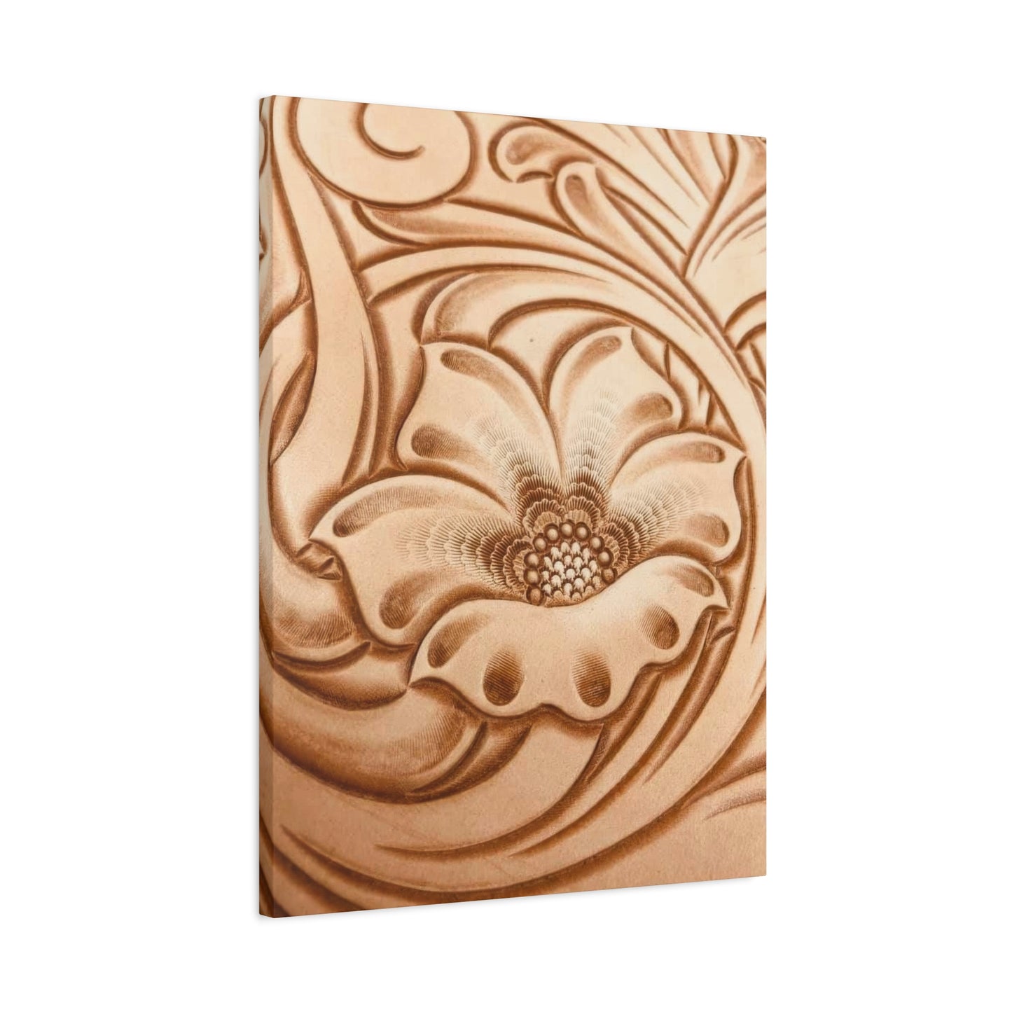Flower On Leather Wall Art & Canvas Prints
