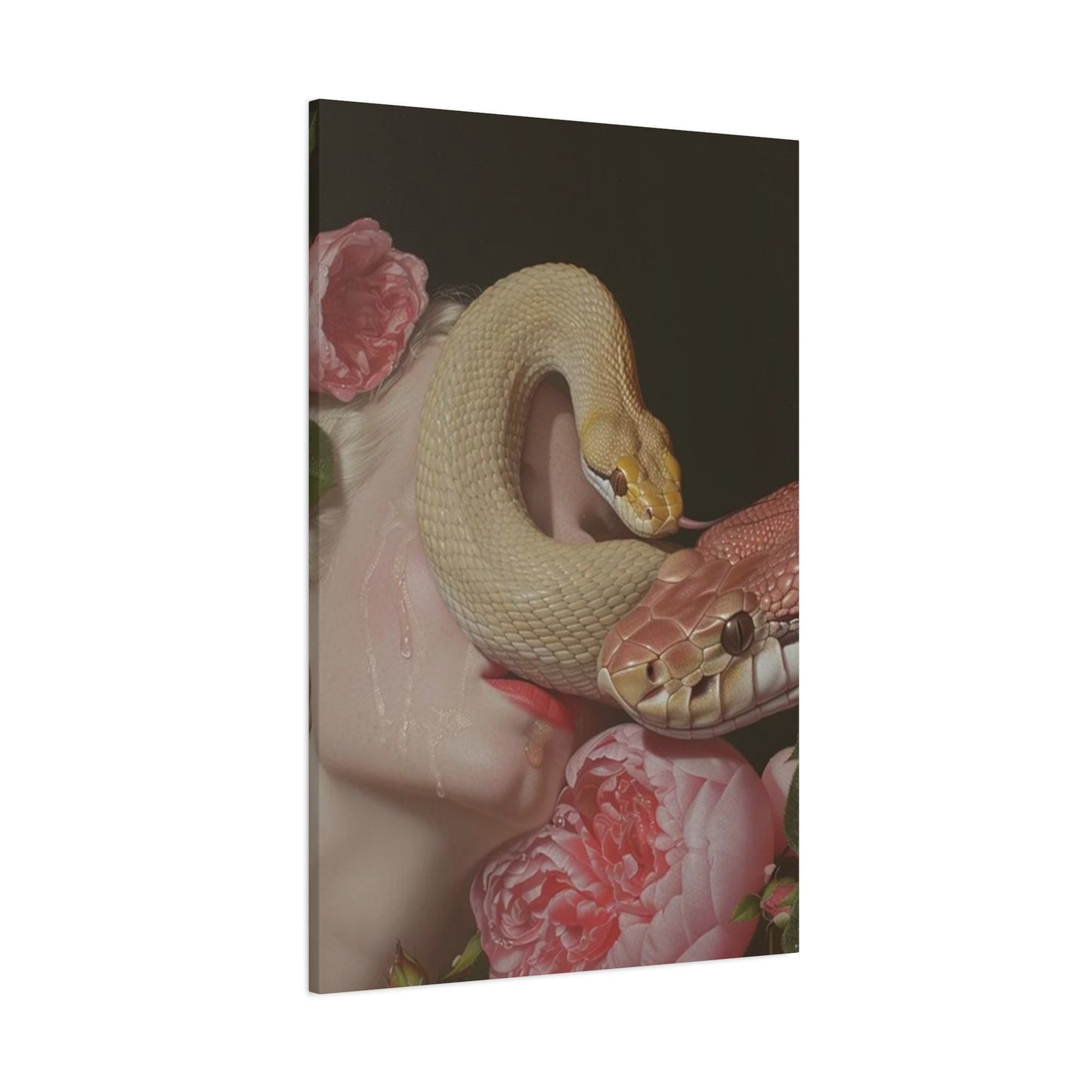 Snake On Lips Wall Art & Canvas Prints