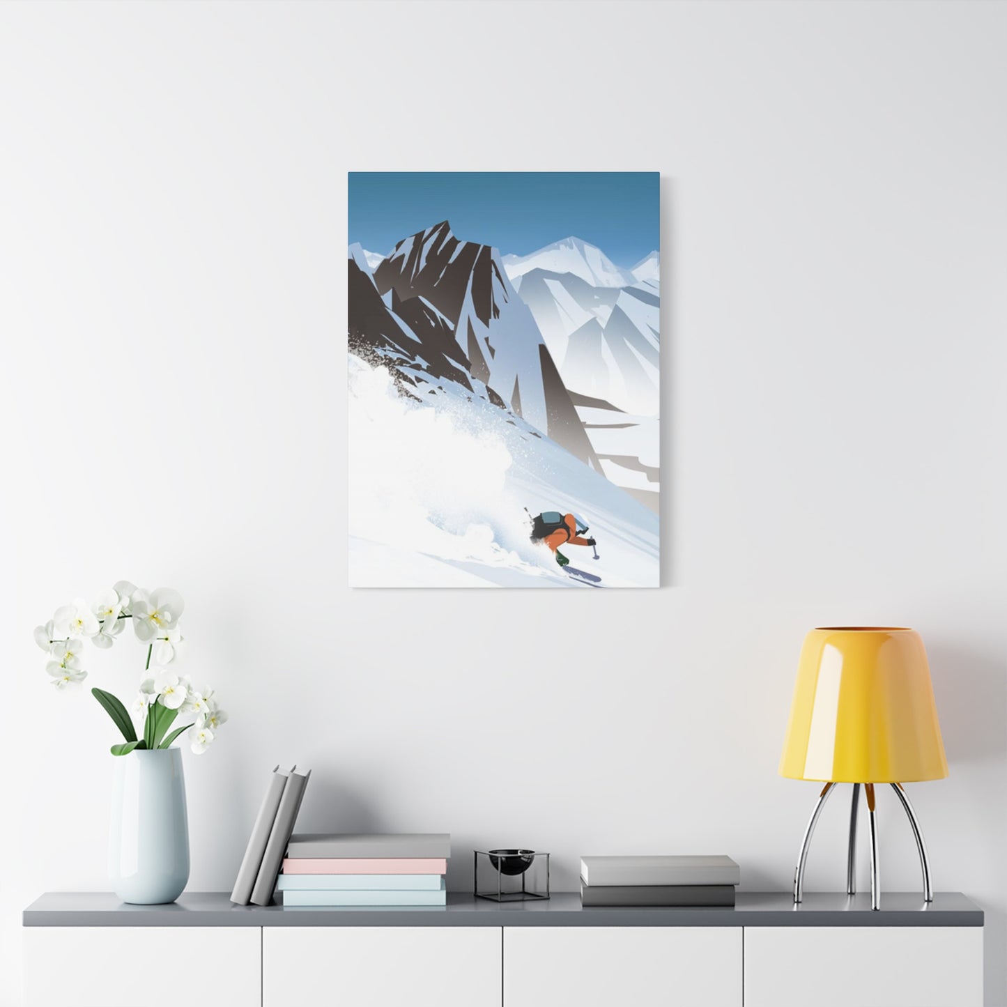 Snow Mountain Skiing Wall Art & Canvas Prints